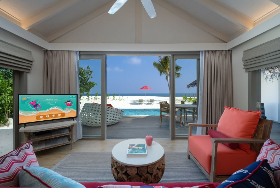 Beach Pool Suite - Separate living area - Cora Cora Resort Maldives