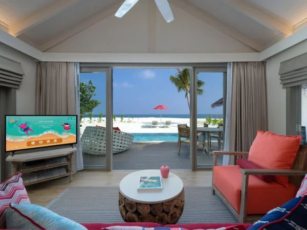 Beach Pool Suite - Separate living area - Cora Cora Resort Maldives