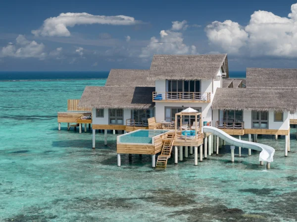 Two Bedroom Lagoon Pool Villa with Slide - Exterior View - Cora Cora Resort Maldives