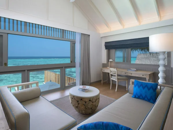Duplex Lagoon Pool Villa - Upstairs living room - Cora Cora Resort Maldives