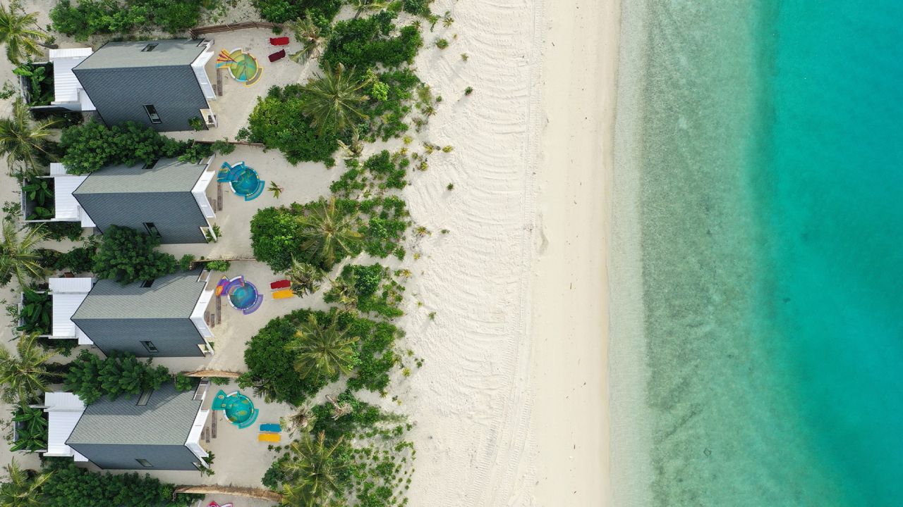 Haruge Beach Villa with Private Pool aerial view
