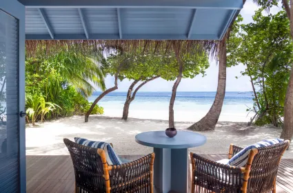 Raffles Maldives Meradhoo Beach-Villa-Exterior-Terrace