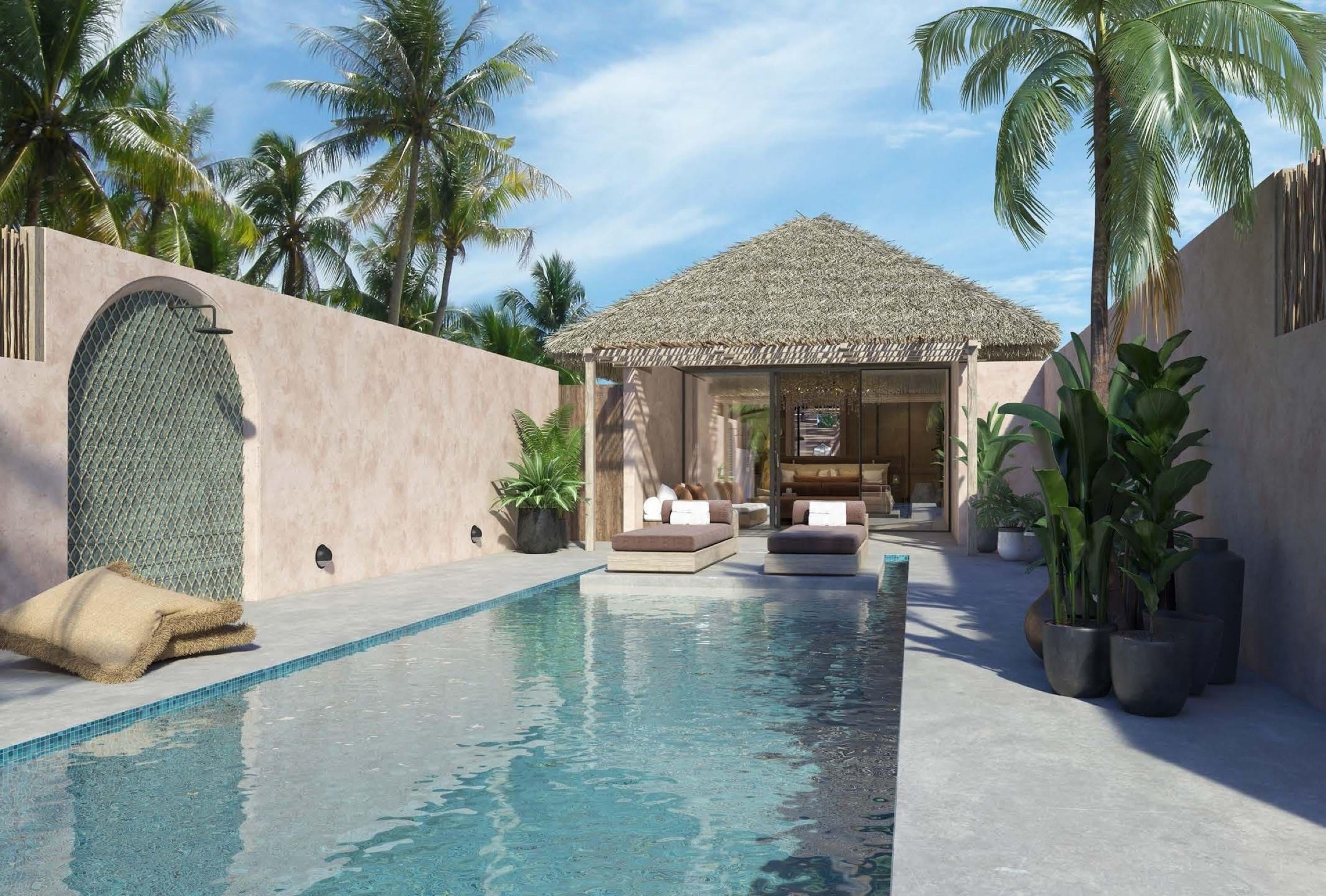 Deluxe Beach Pool Villa - Pool - Villa Haven Resort Maldives