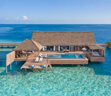 Overwater Villa with Pool Areal View