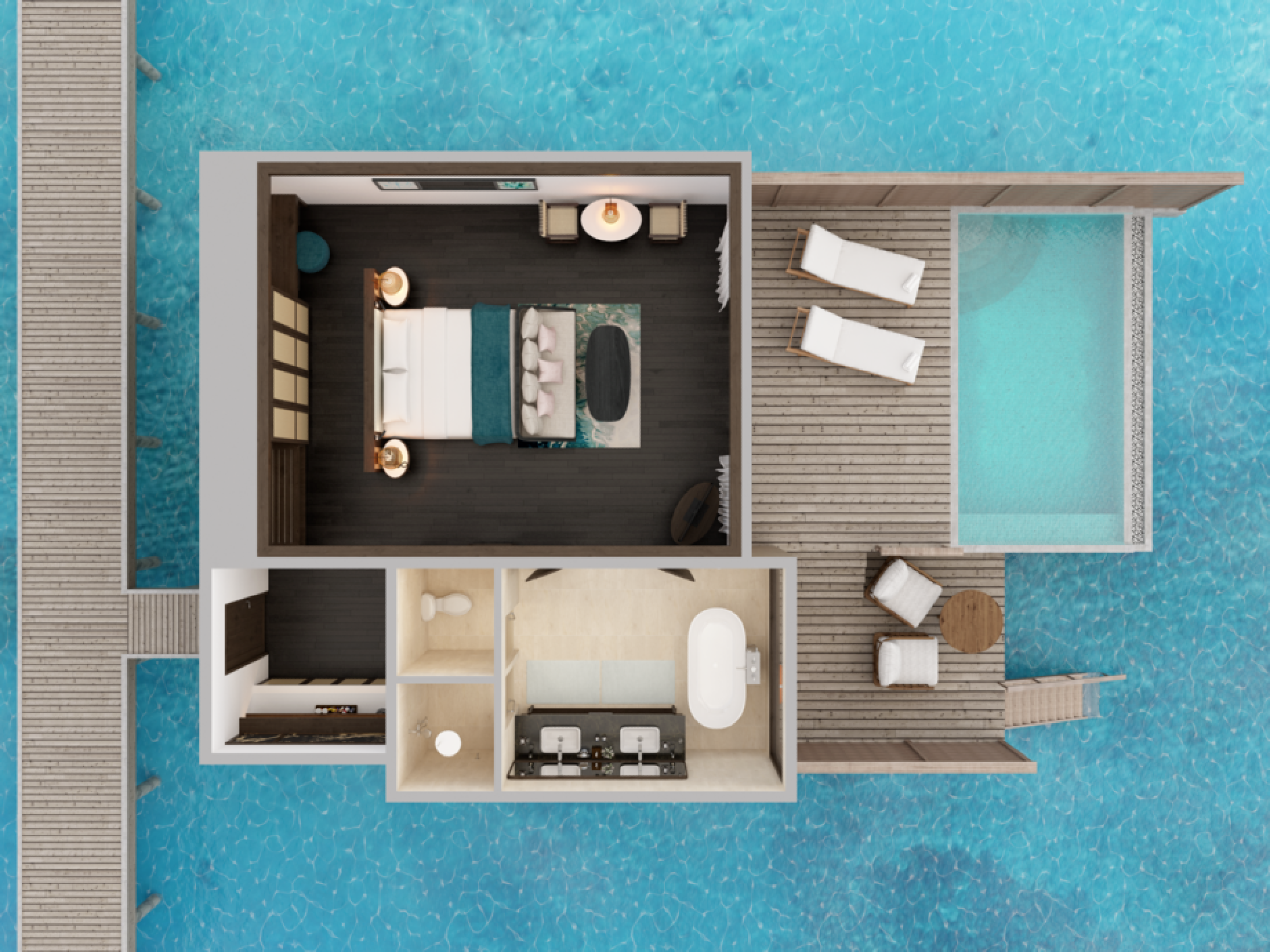 Anantara Veli - Over Water Pool Villa - Floor Plan