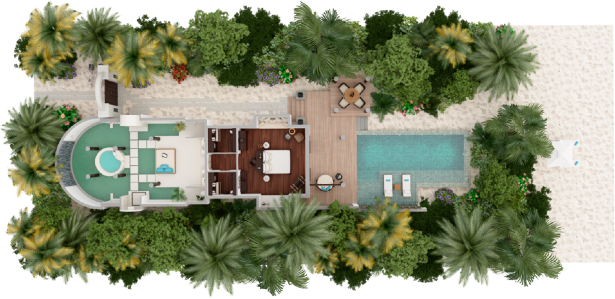 Anantara Kihavah - Beach Pool Villa - Floor Plan