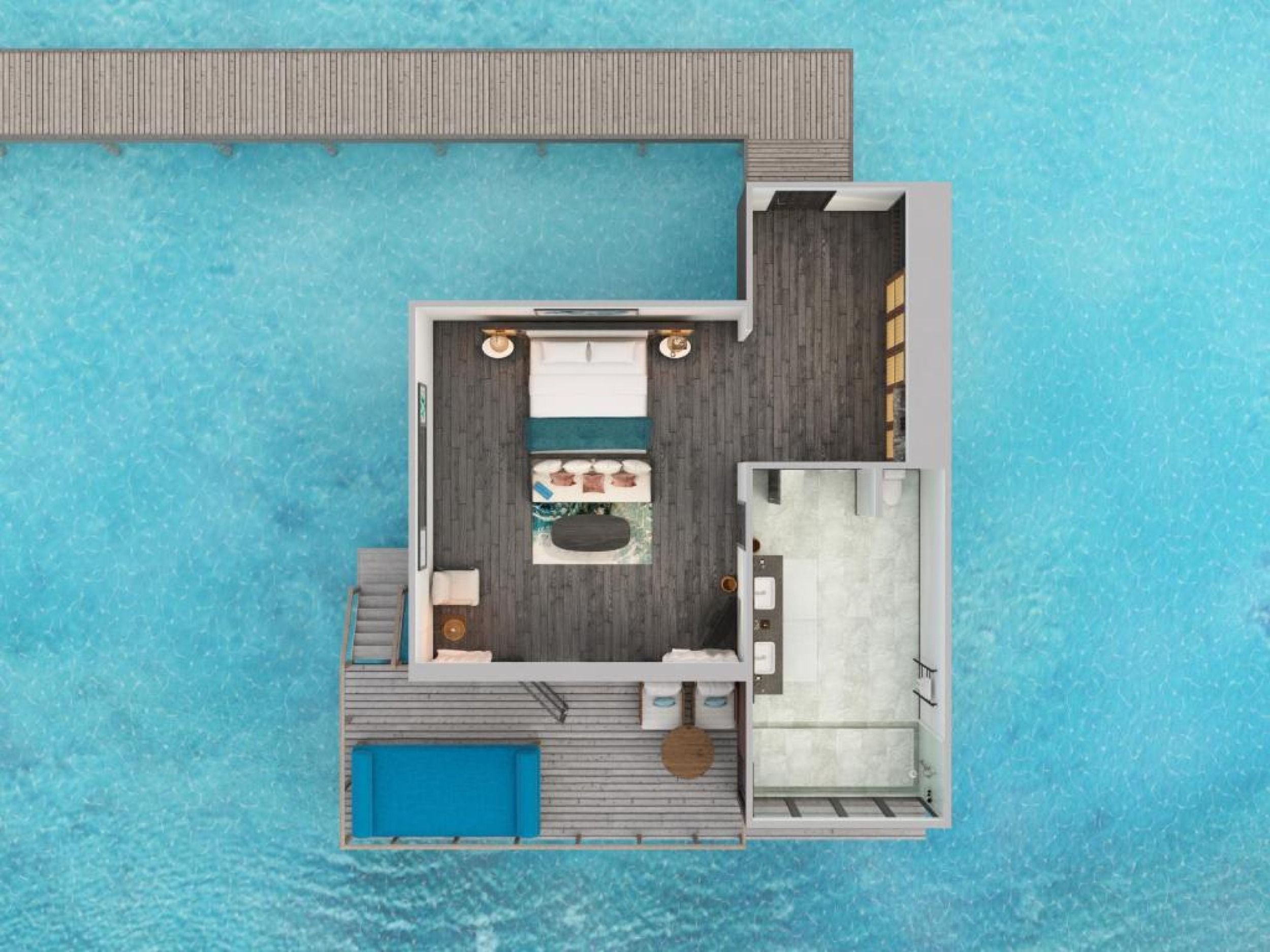 Anantara Veli - Over Water Villa - Floor Plan