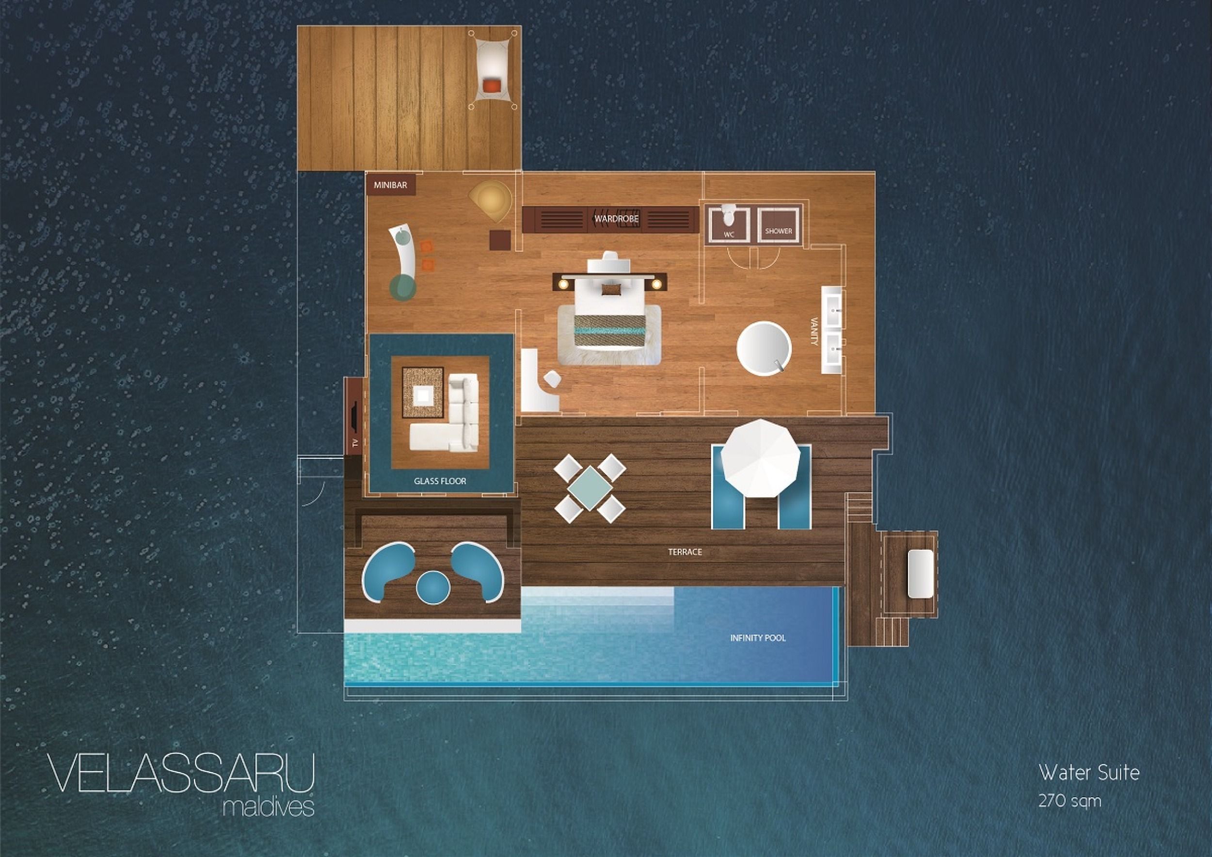 Velassaru Maldives - Water Suite - Floor Plan