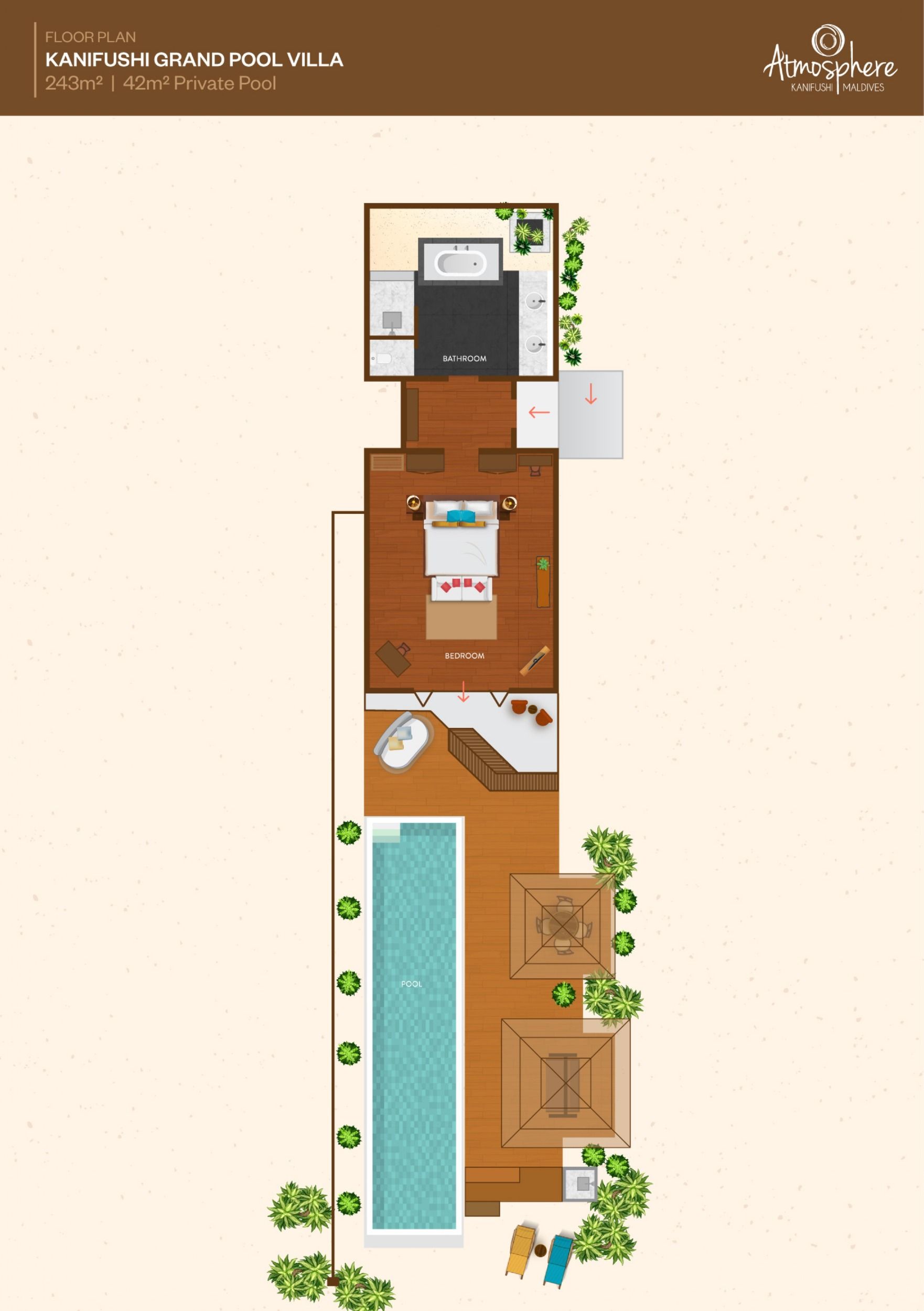 Atmosphere Kanifushi Maldives - Kanifushi Grand Pool Villa - Floor Plan