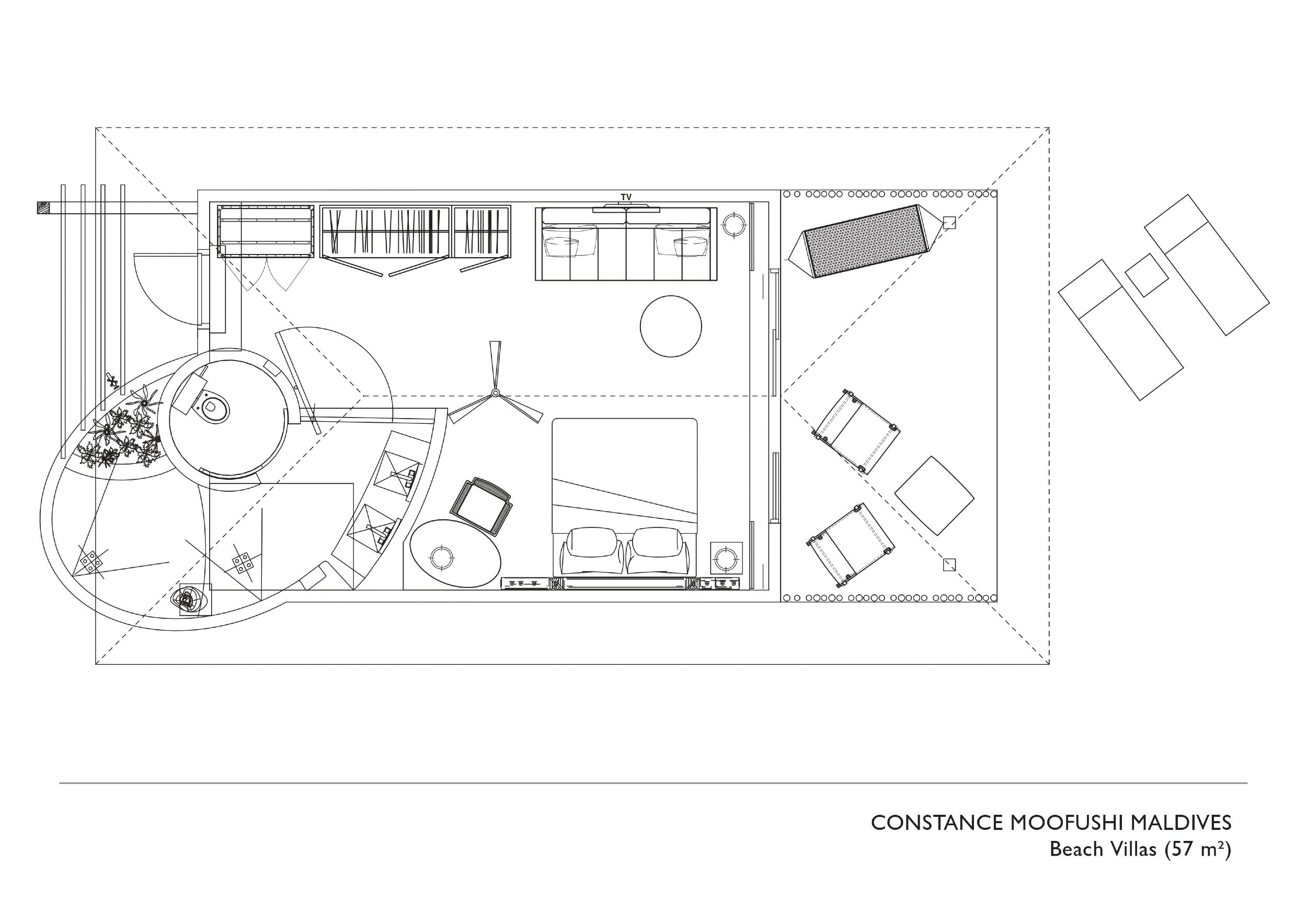 Constance Moofushi - Beach Villa - Floor Plan