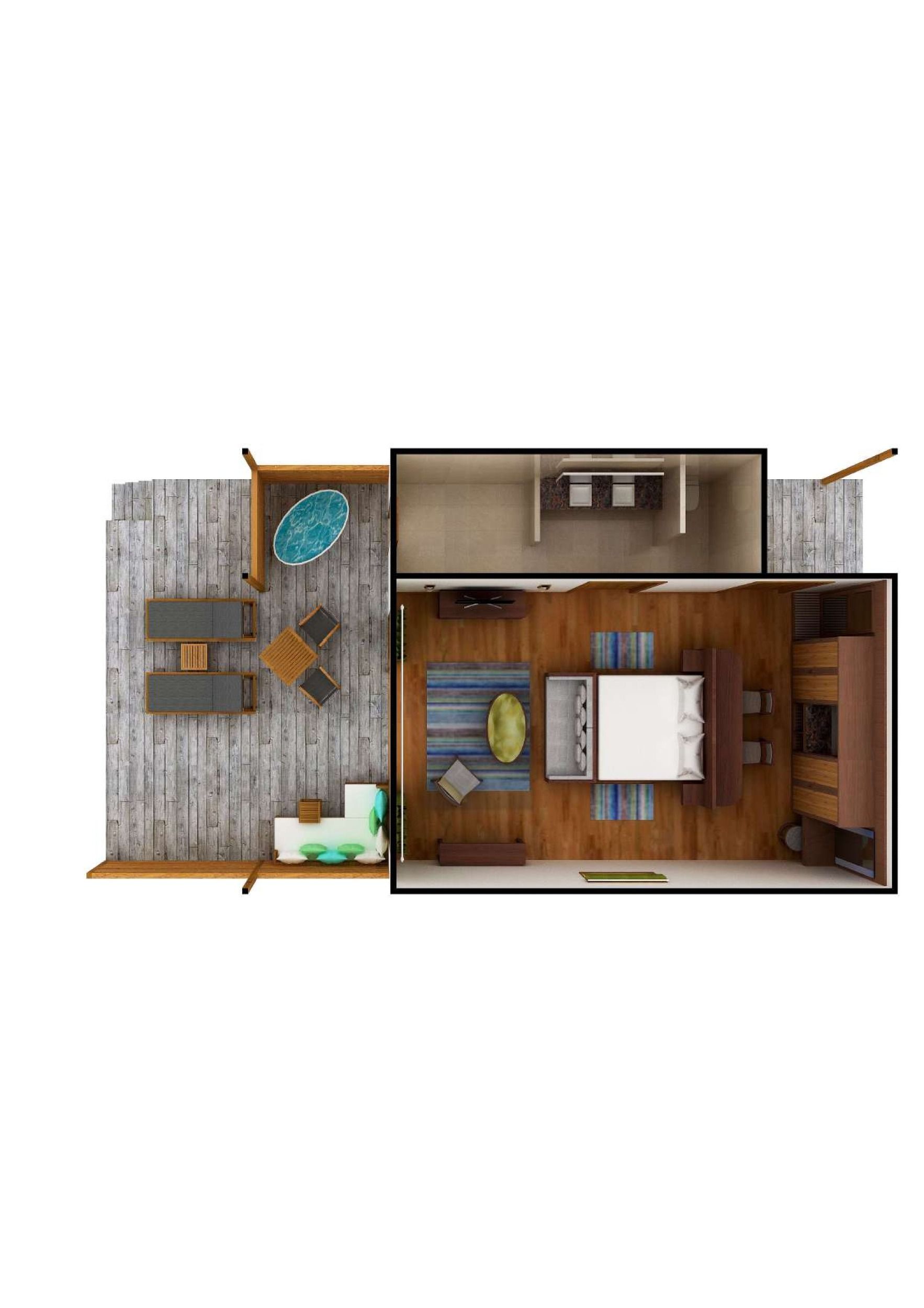 Hurawalhi Island Resort - Romantic Ocean Villa - Floor Plan