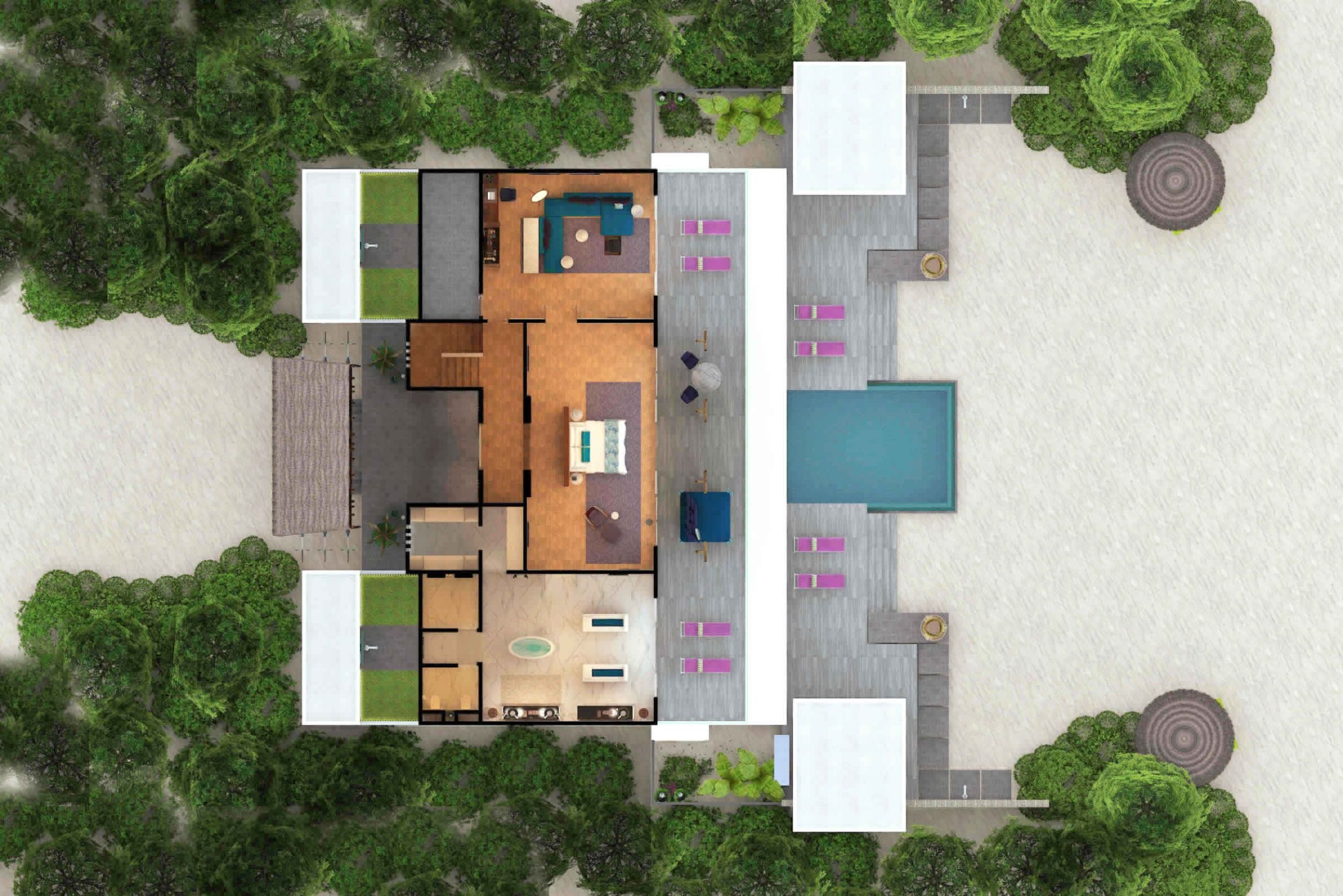 Emerald Maldives Resort - Royal Beach Villa - Floor Plan