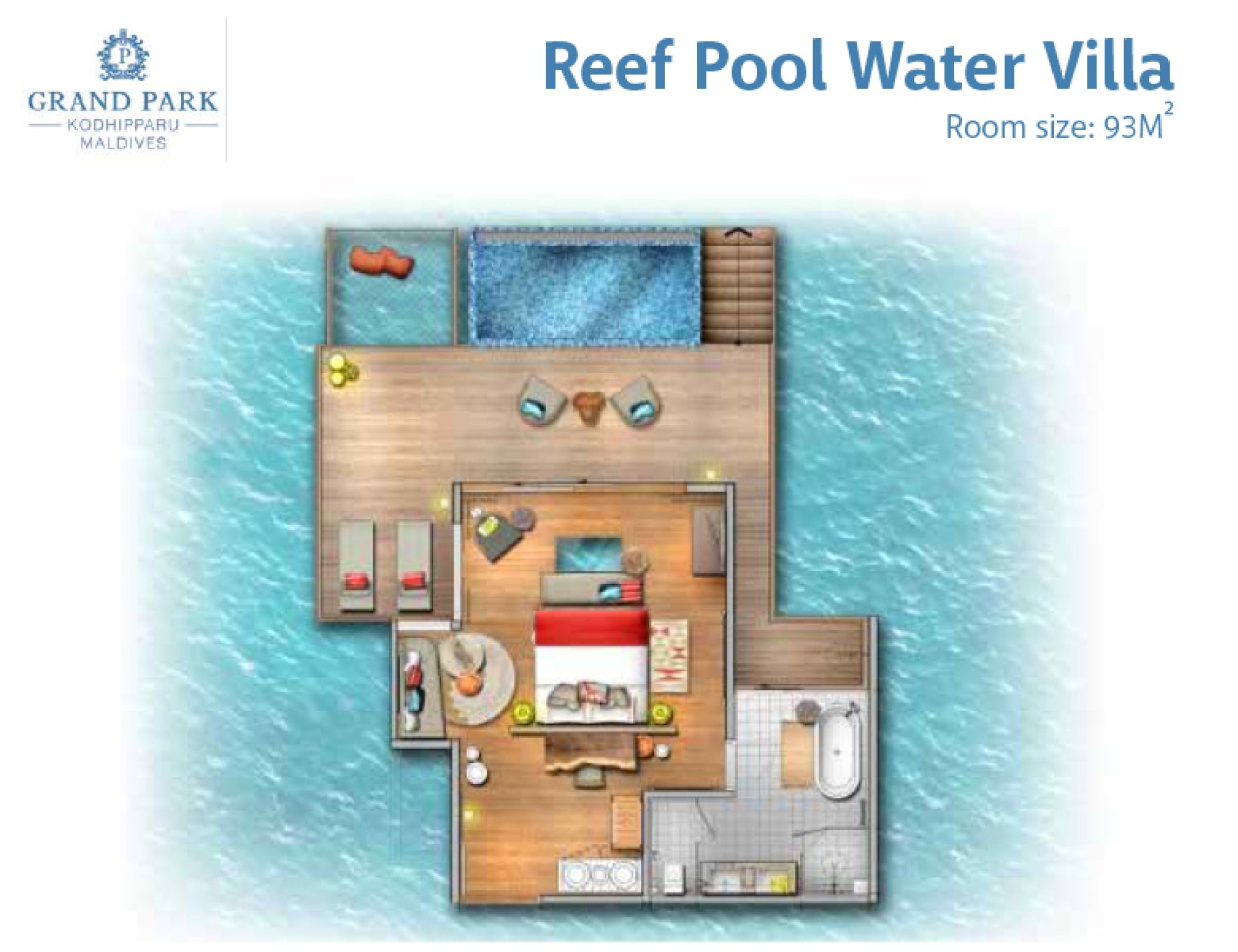 Grand Park Kodhipparu - Pool Water Villa - Floor plan