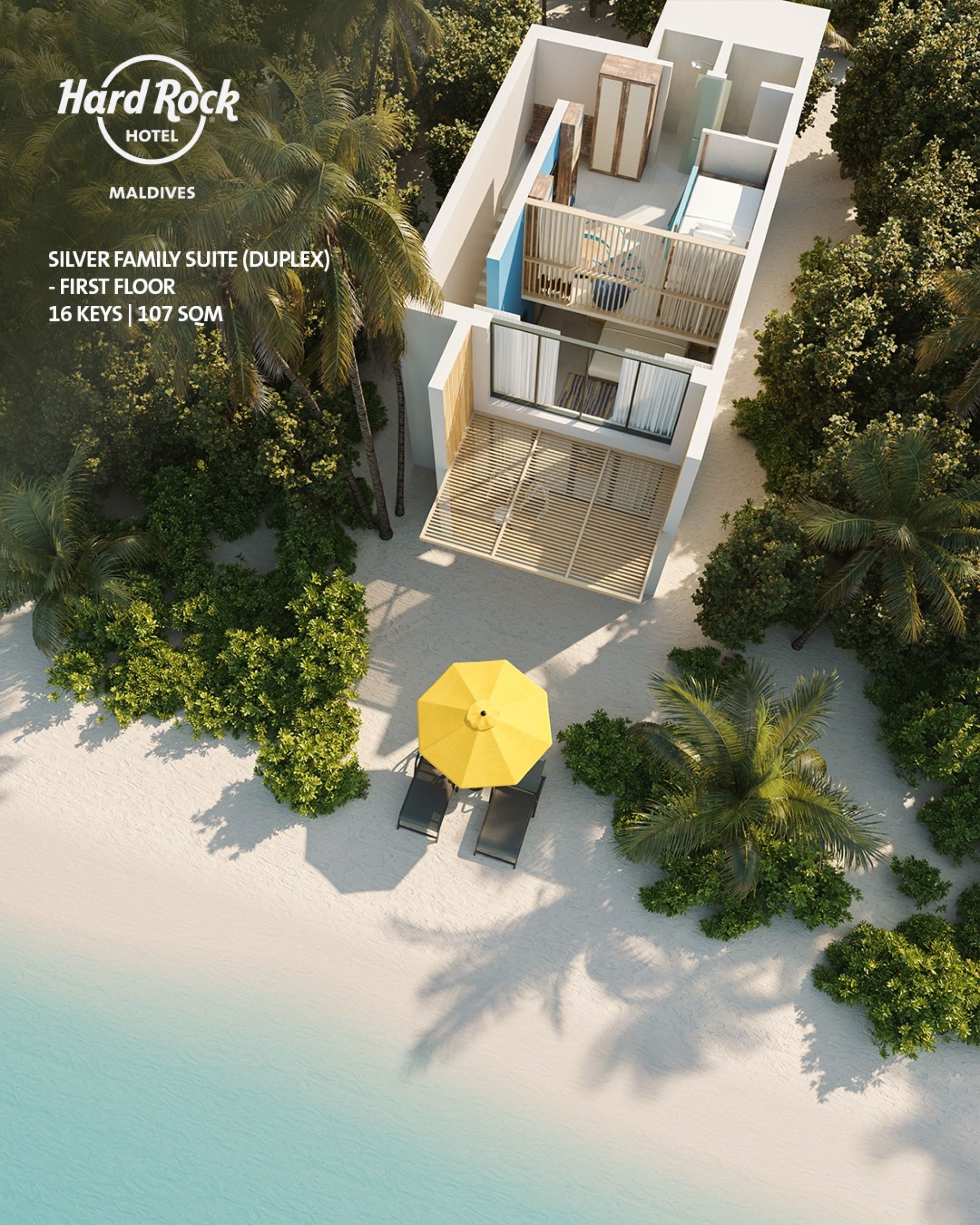 Hard Rock Hotel Maldives - Silver Family Suite (Duplex) - Floor plan