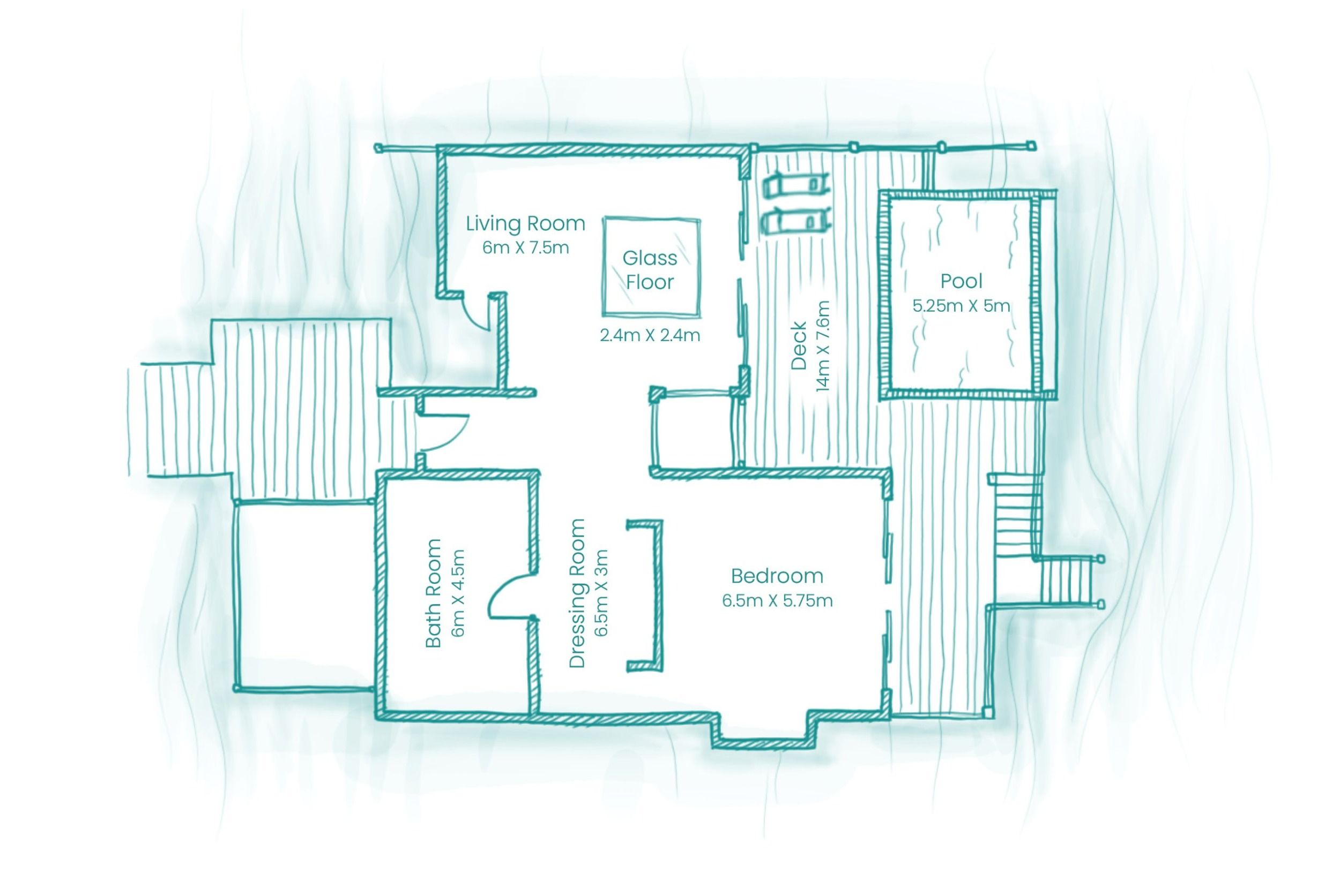 Hideaway Beach Resort - Ocean Villa With Pool - Floor plan