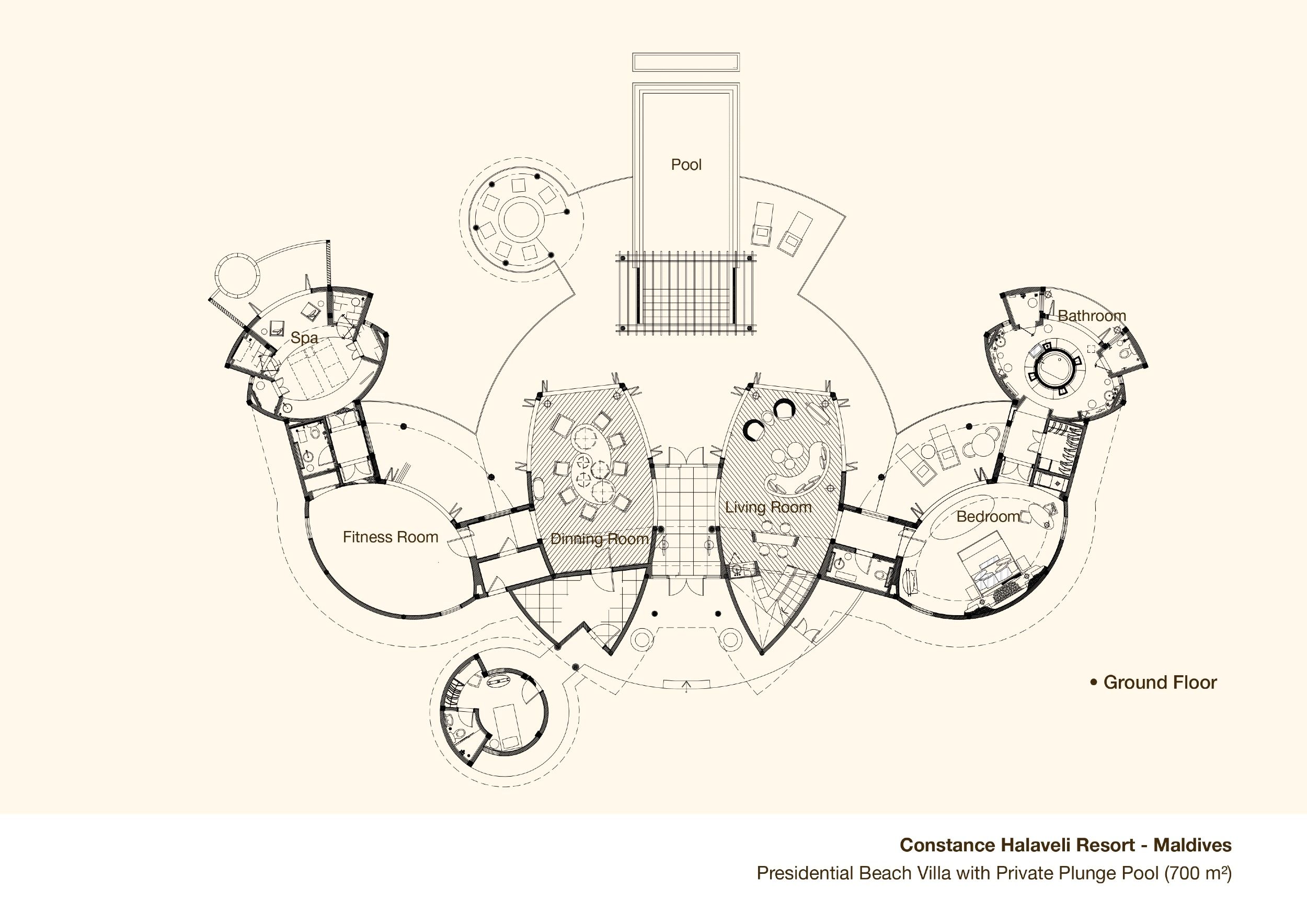 Constance Halaveli - Presidential Villa - Floor plan