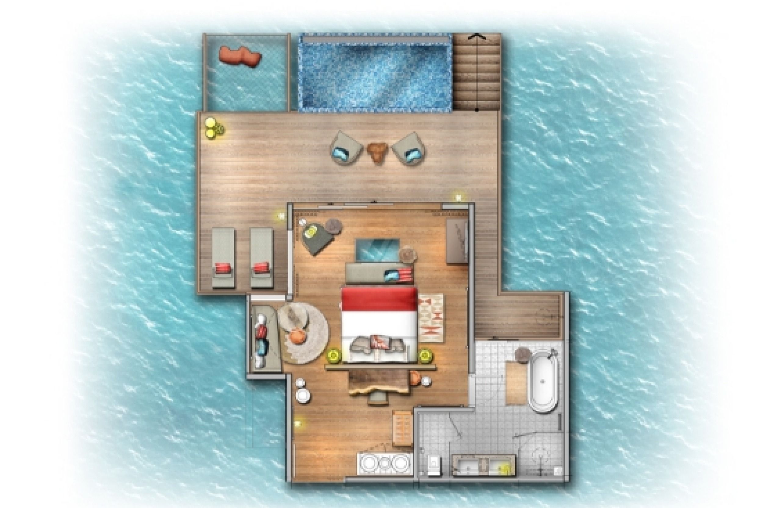 Grand Park Kodhipparu - Pool Water Villa - Floor plan