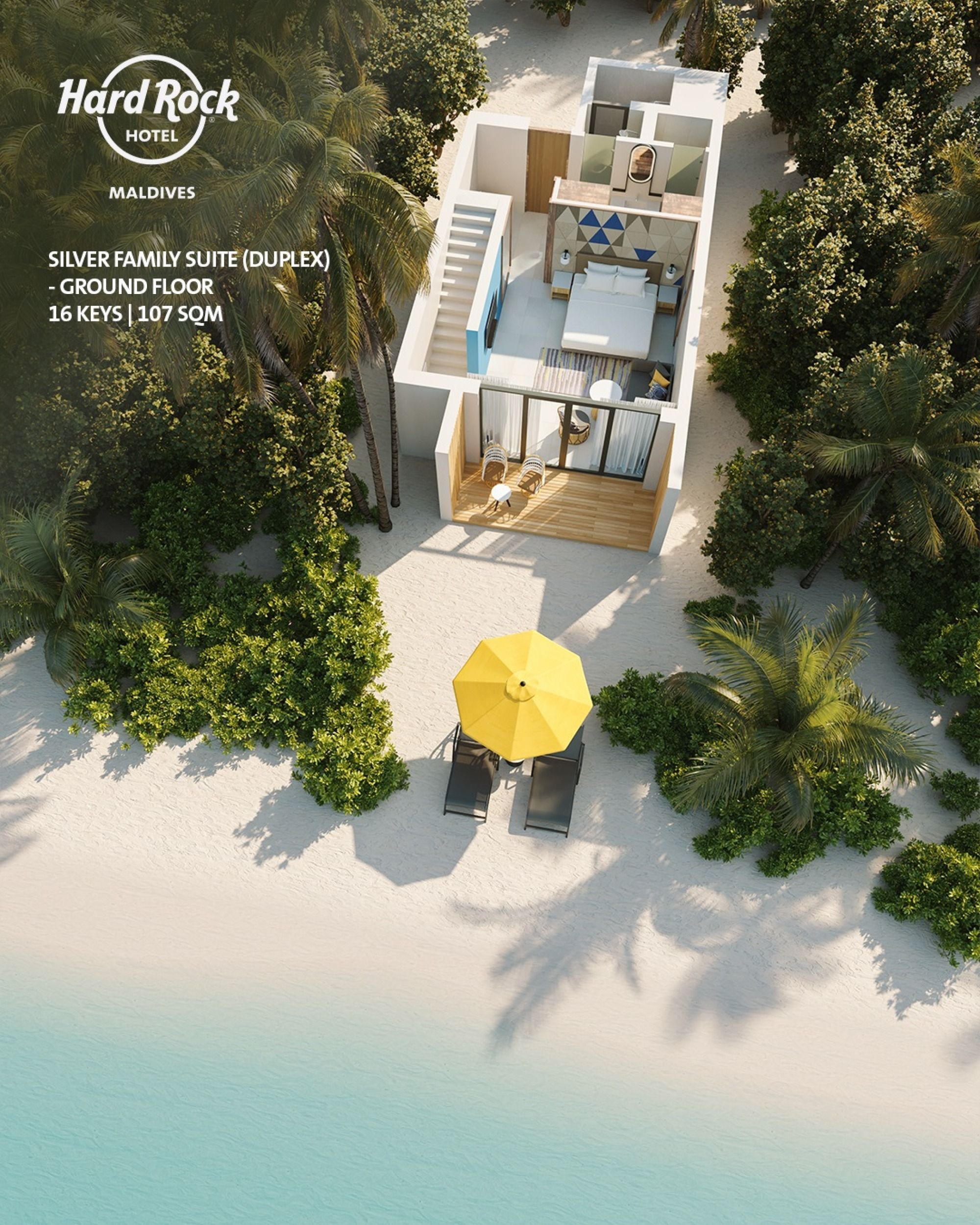 Hard Rock Hotel Maldives - Silver Family Suite (Duplex) - Floor plan