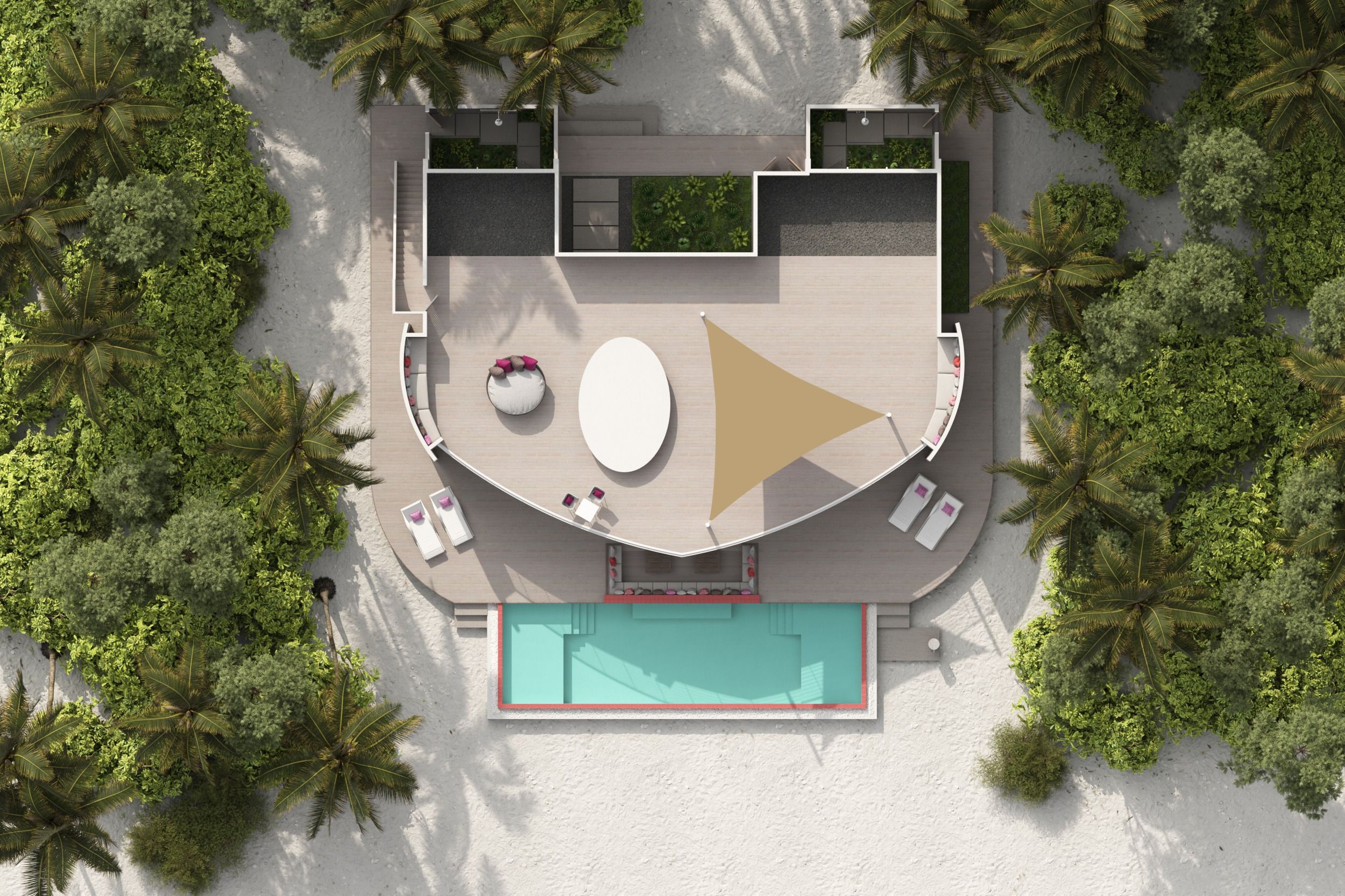 Jumeirah Maldives - Two Bedroom Beach Residence with Pool - Floor plan