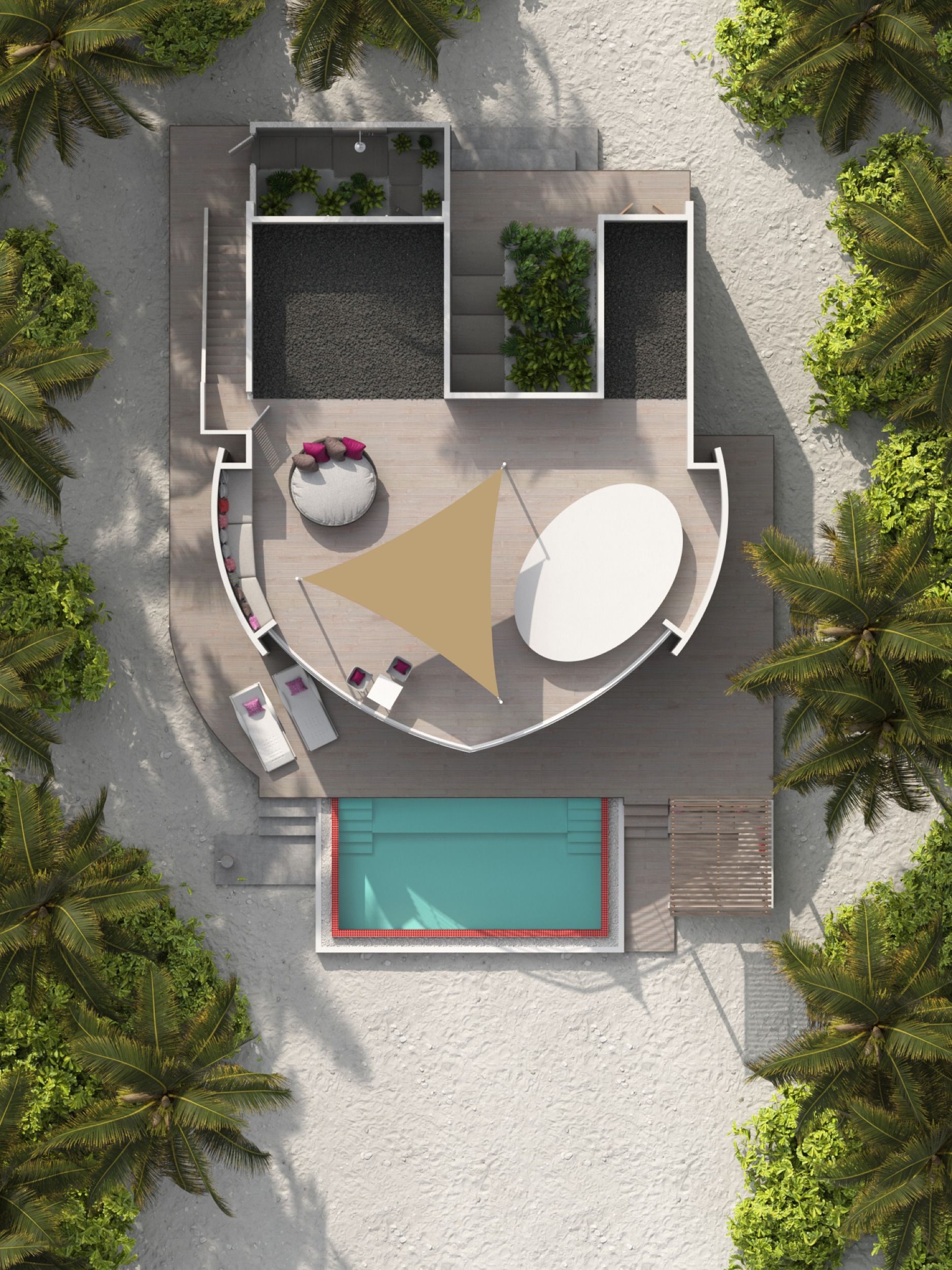 Jumeirah Maldives - Beach Villa with Pool - Floor plan