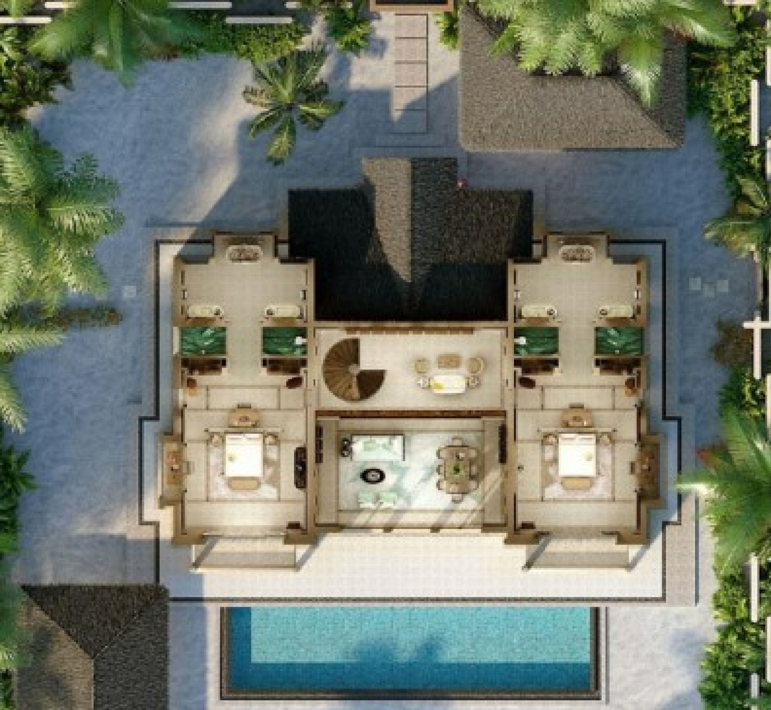 Four bedroom Beach Residence with Pool