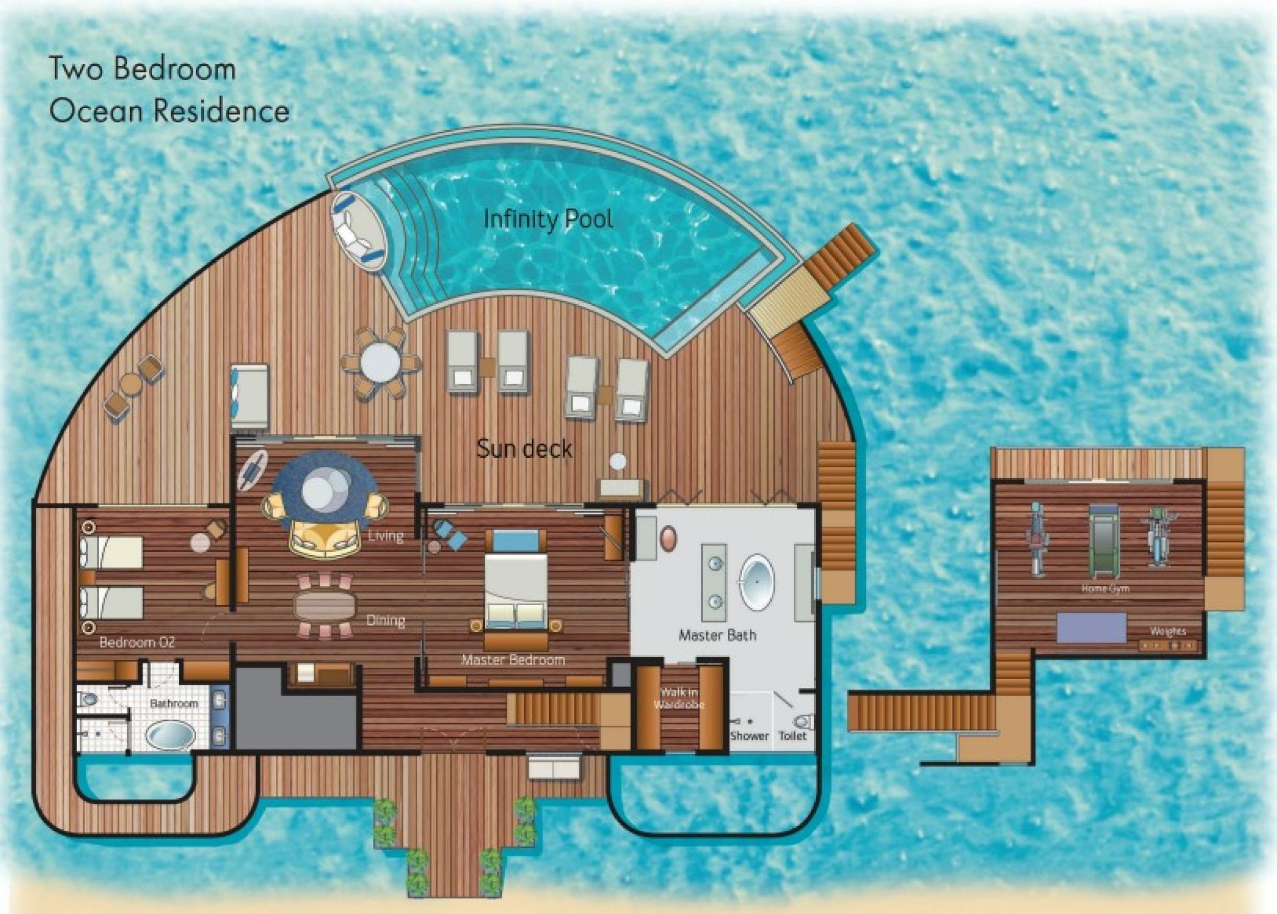 Two Bedroom Ocean Residence with Private Pool