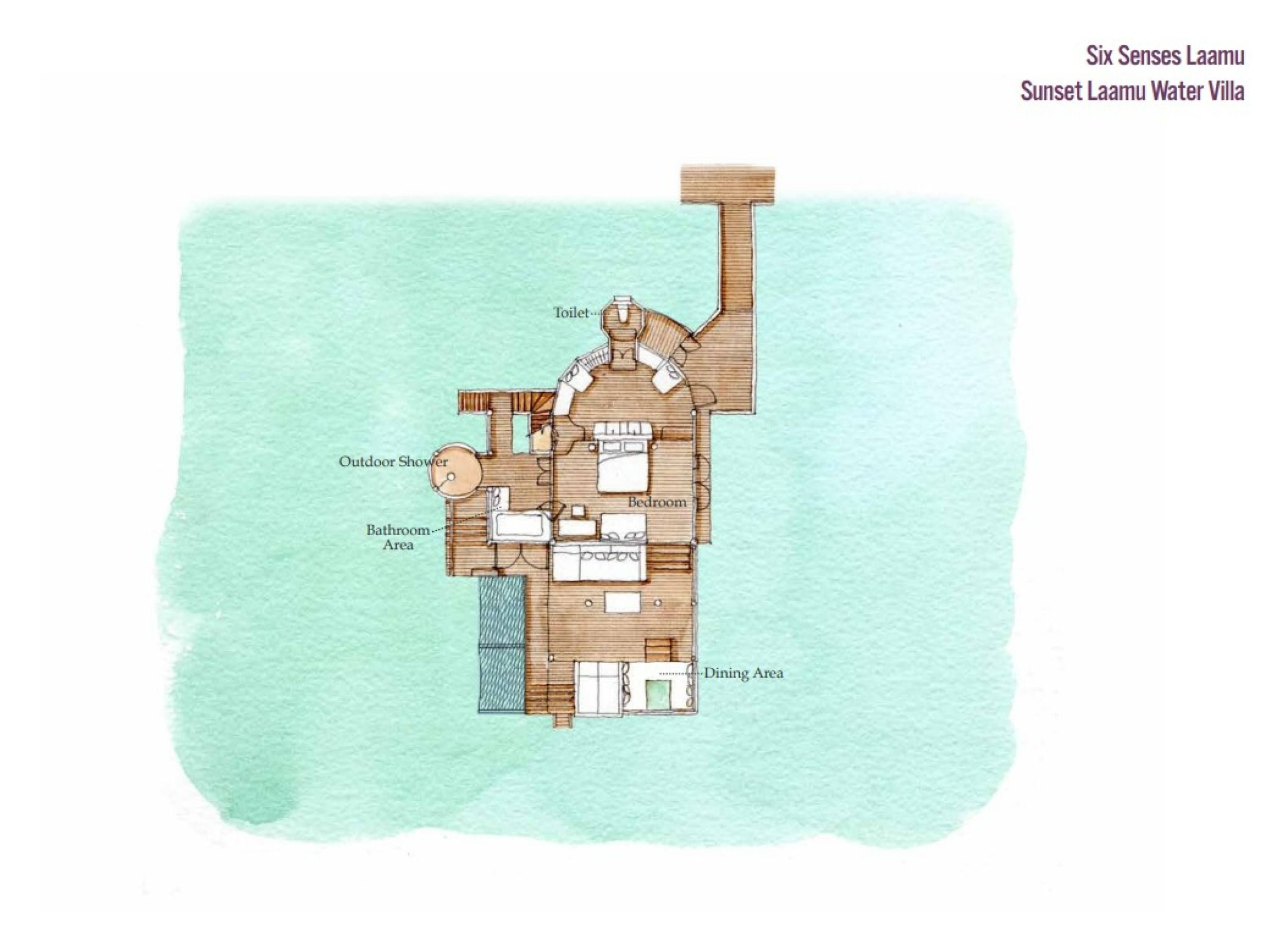 Sunset Laamu Water Villa Floor Plan Six Senses Laamu