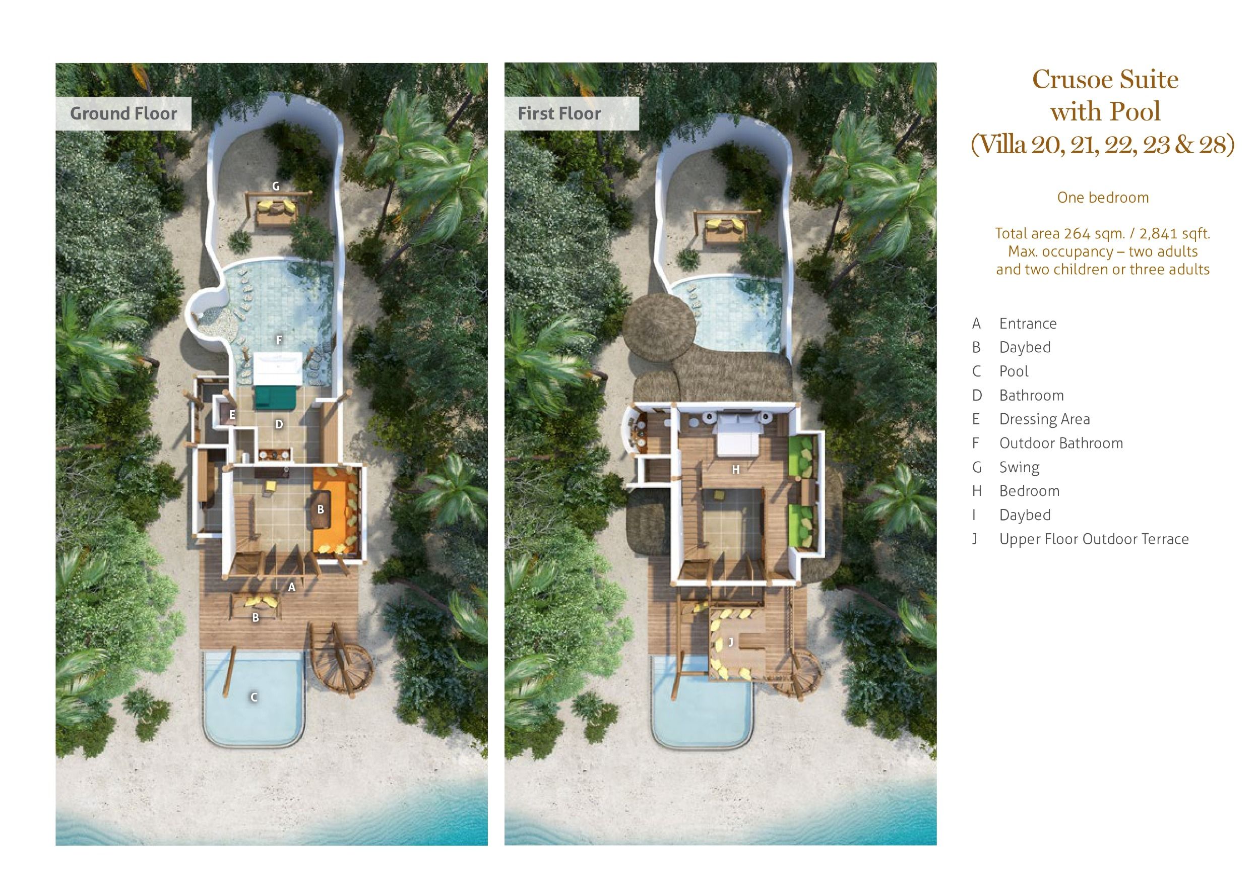 Soneva Fushi Maldives - Crusoe Suite with Pool - Floor Plan