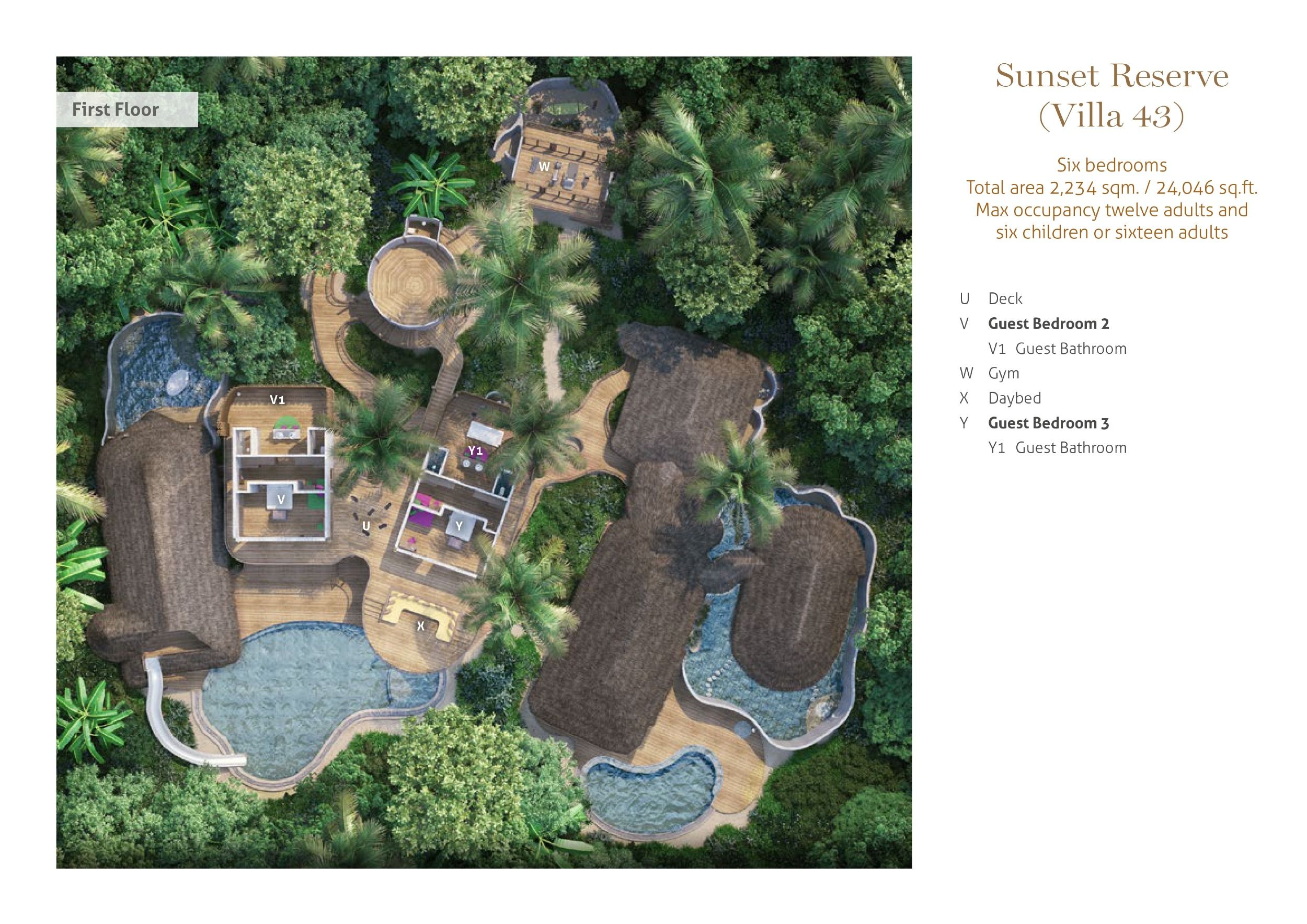 Soneva Fushi Maldives - Sunset Reserve with Pool (Villa 43) - Floor Plan