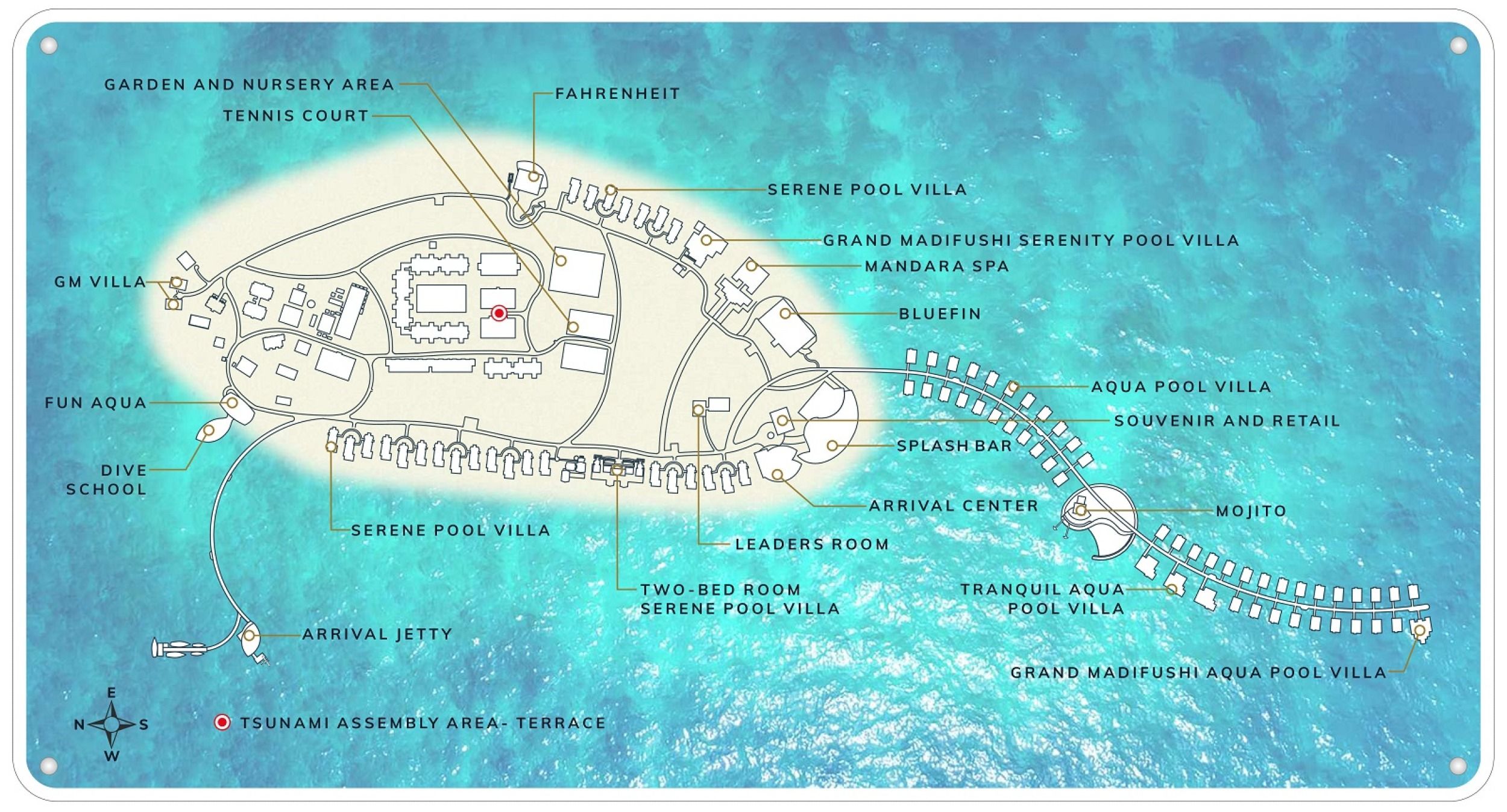 Madifushi Private Island Maldives - Resort Map