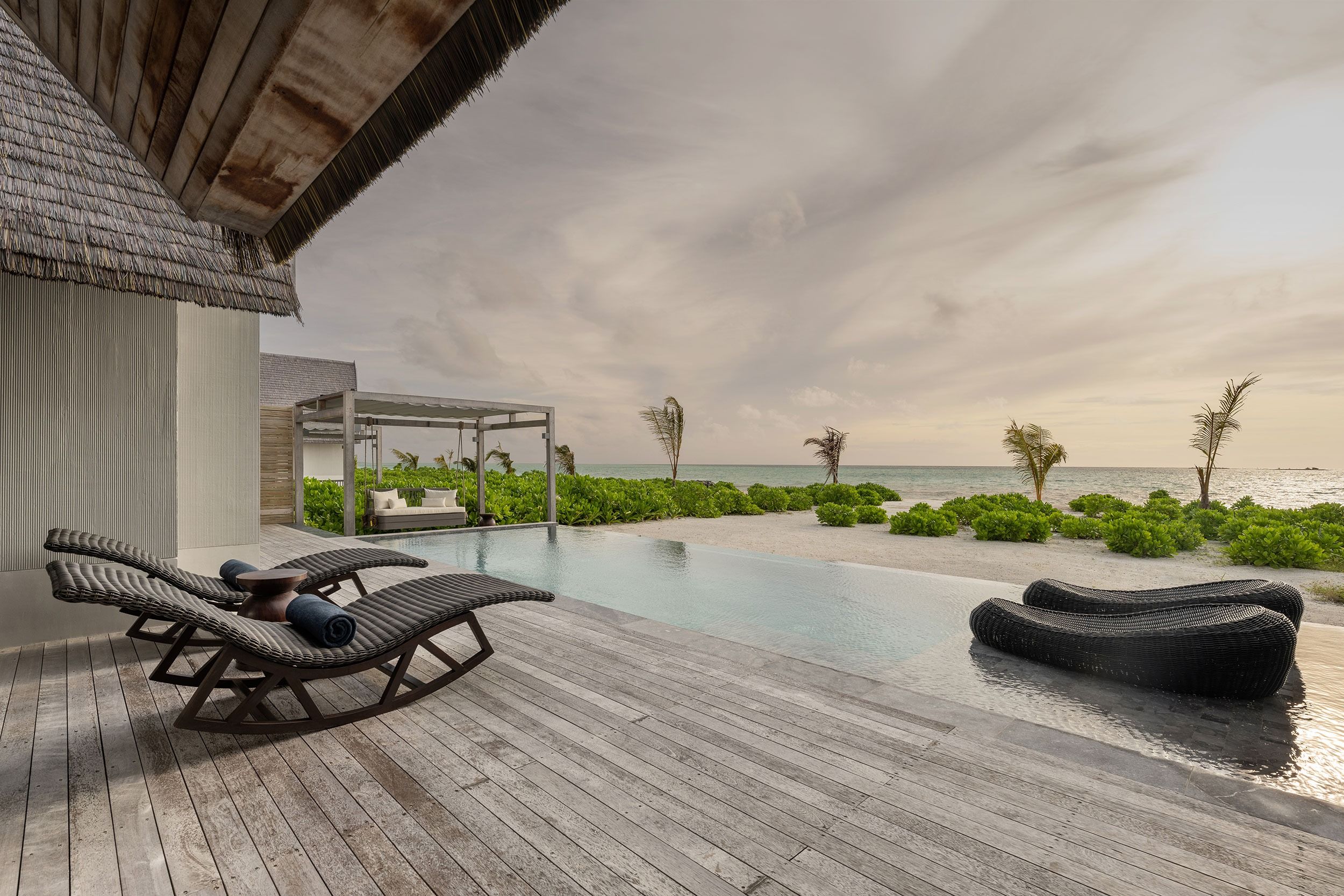Madifushi Private Island Maldives - Serene Pool Villa Sunrise View
