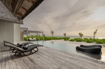 Madifushi Private Island Maldives - Serene Pool Villa Sunset View