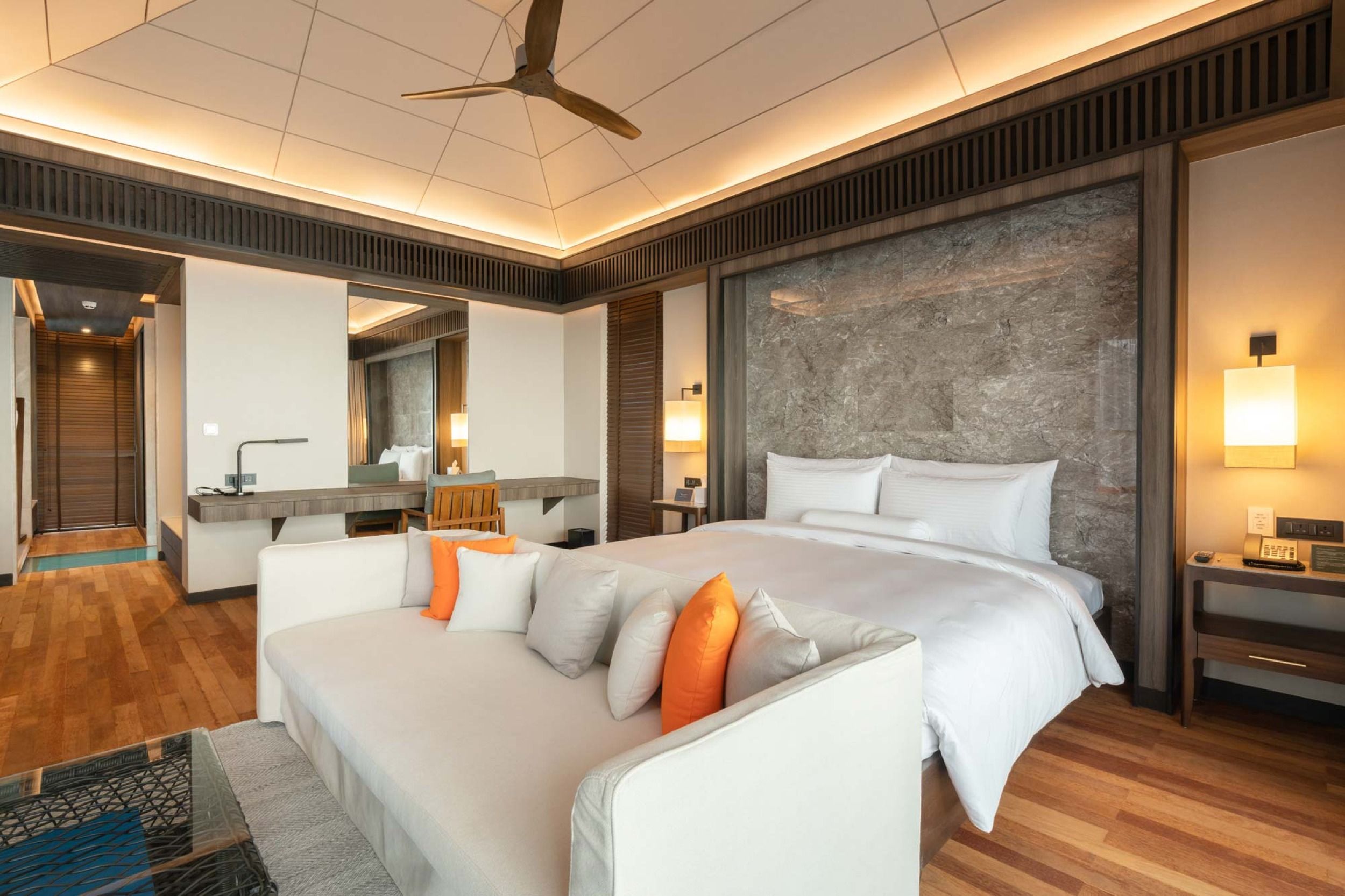 Madifushi Private Island Maldives - Grand Madifushi Aqua Pool Villa - bedroom