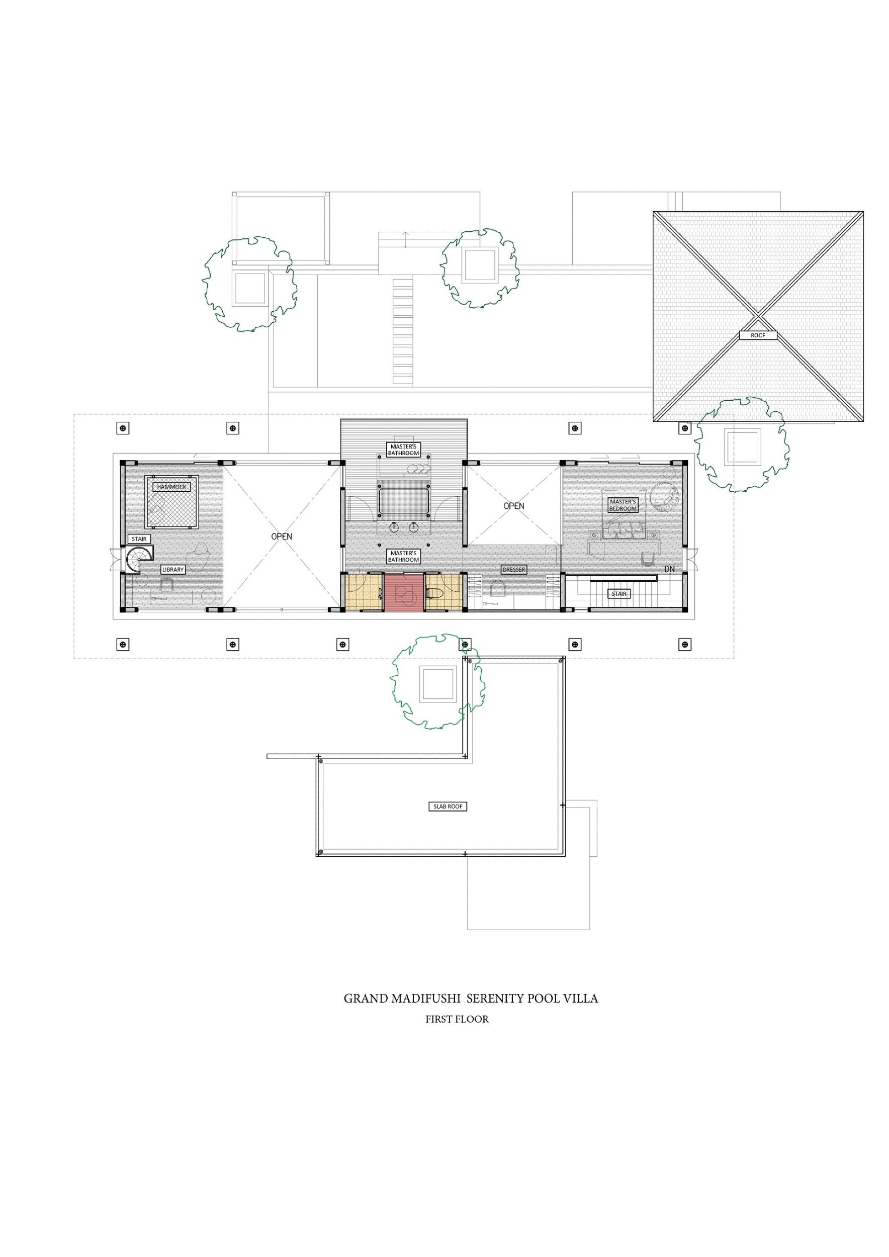 Madifushi Private Island Maldives - Grand Madifushi Serenity Pool Villa - First floor - Floor Plan