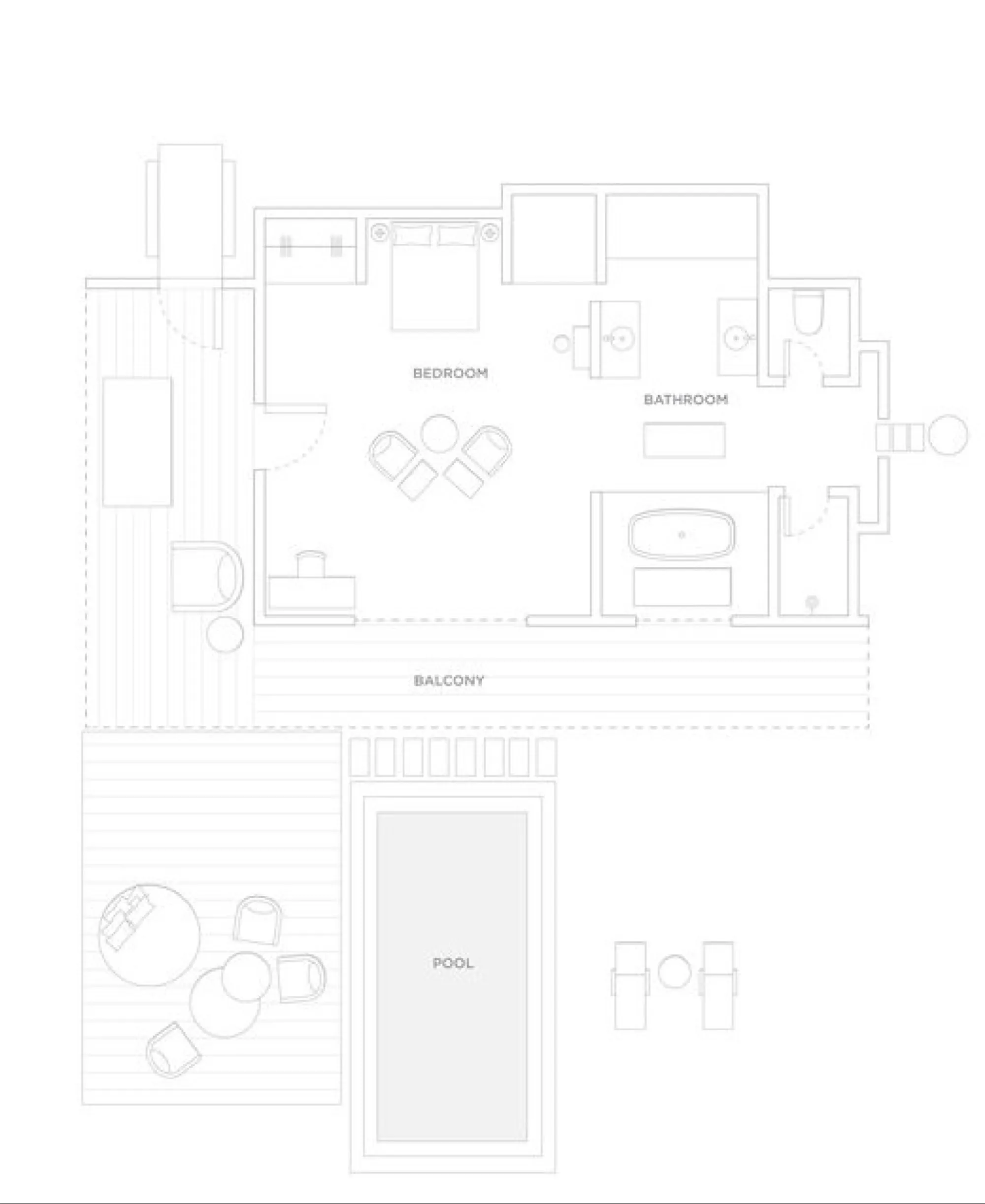 One&Only Reethi Rah Beach Villa with Pool Floor Plan