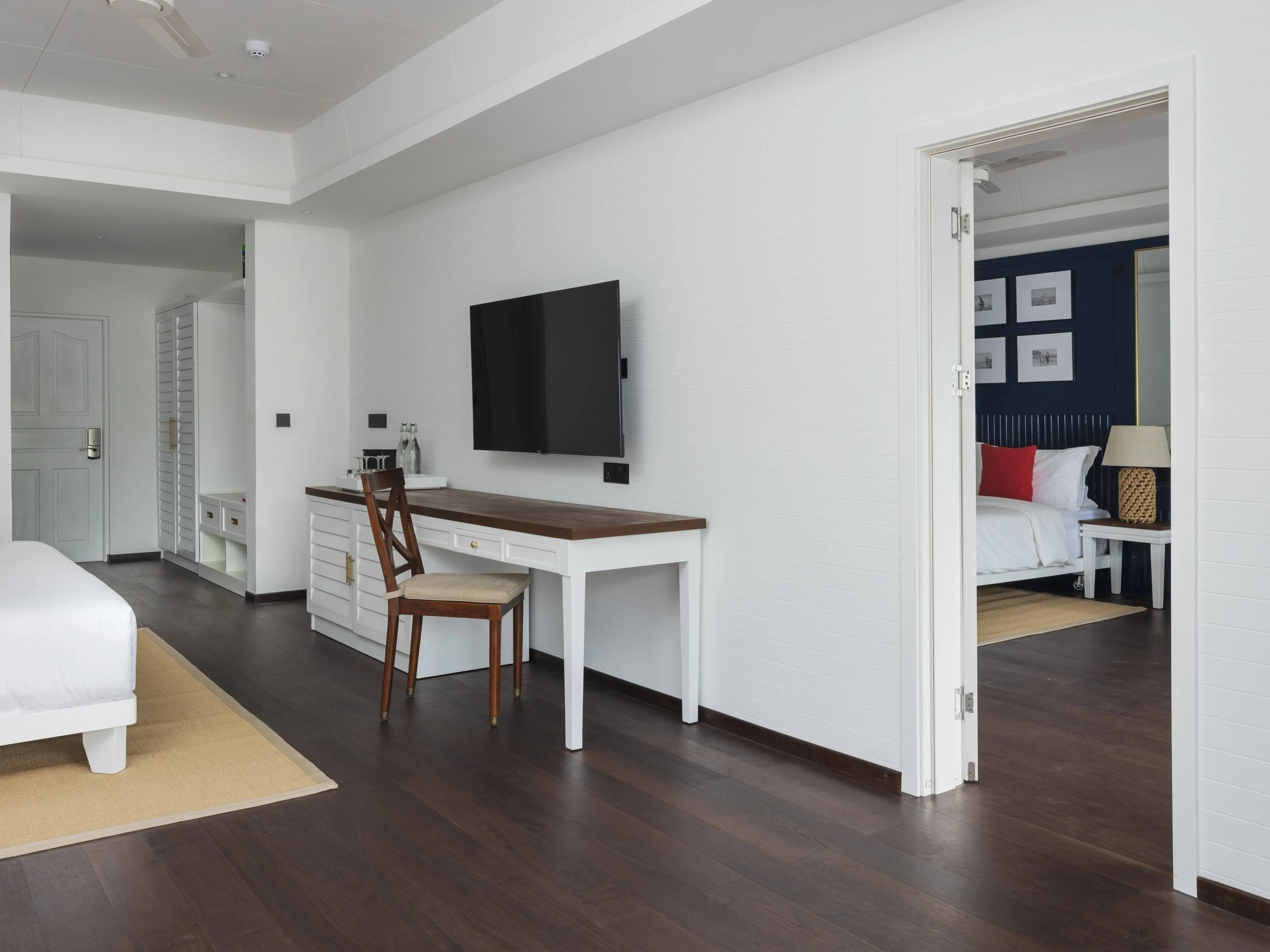 Two Bedroom Beach Villa with Two Pools Desk and Connecting Door
