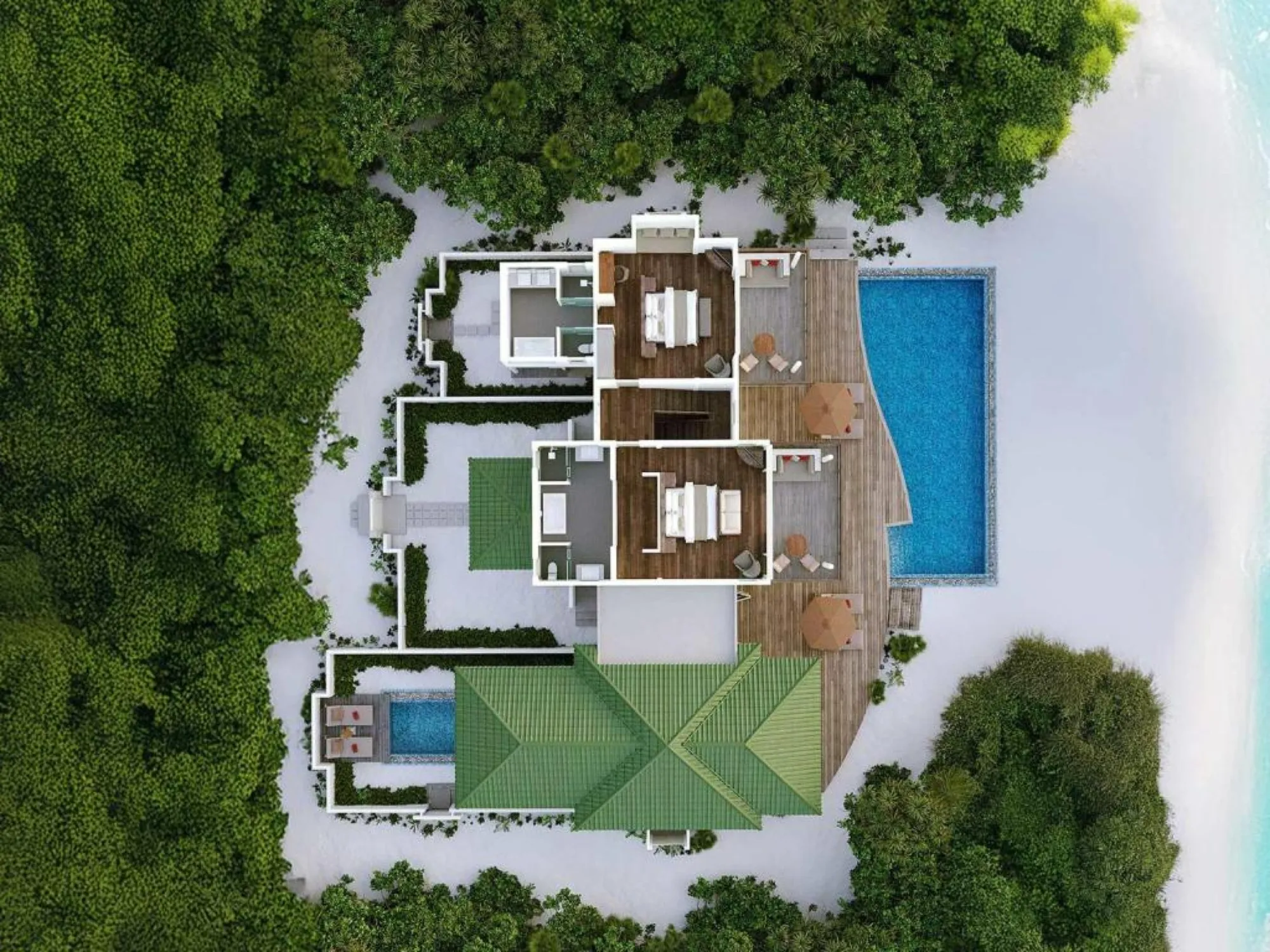 Siyam World Four Bedroom Beach Residence with Pool