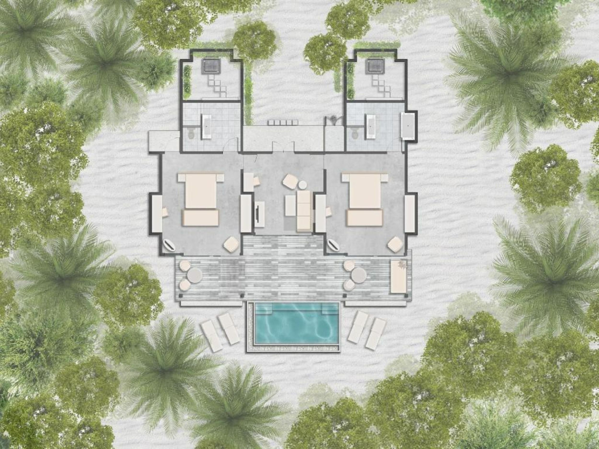 Siyam World Two Bedroom Pool Beach Villa