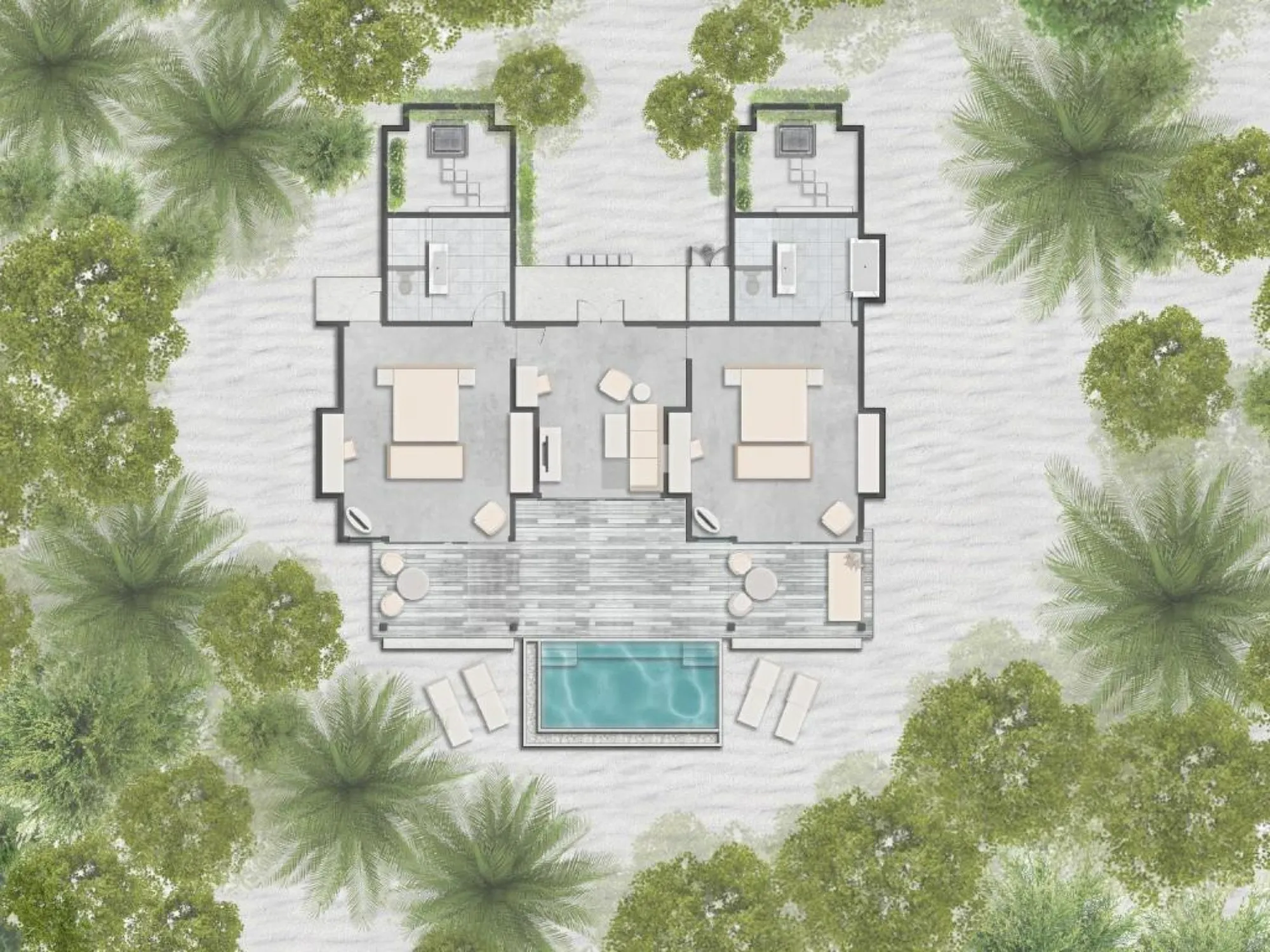 Siyam World Two Bedroom Pool Beach Villa