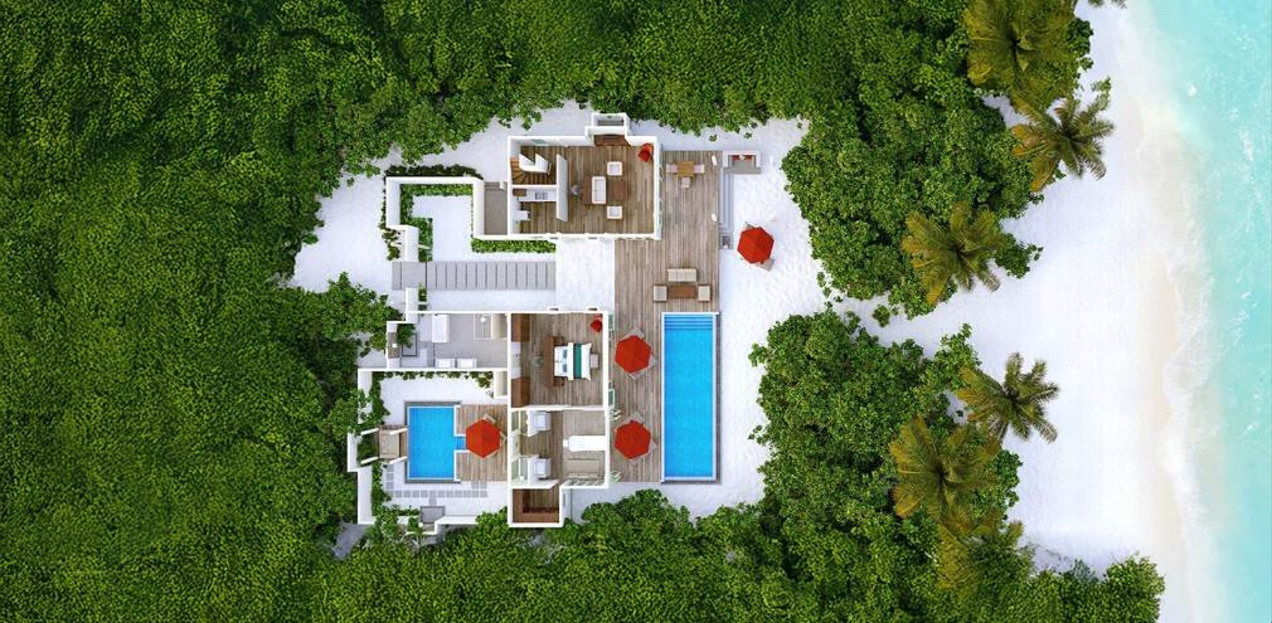 Siyam World Two Bedroom Beach Residence with Pool