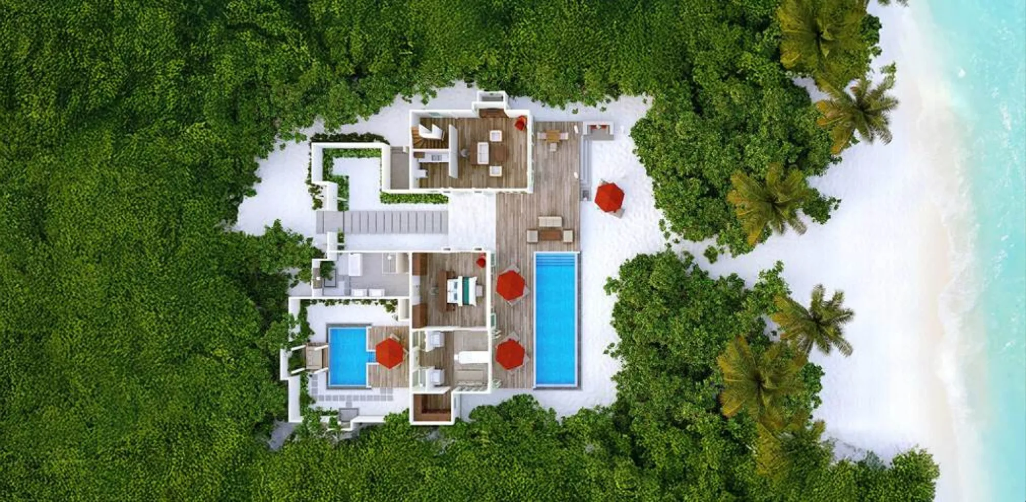 Siyam World Two Bedroom Beach Residence with Pool