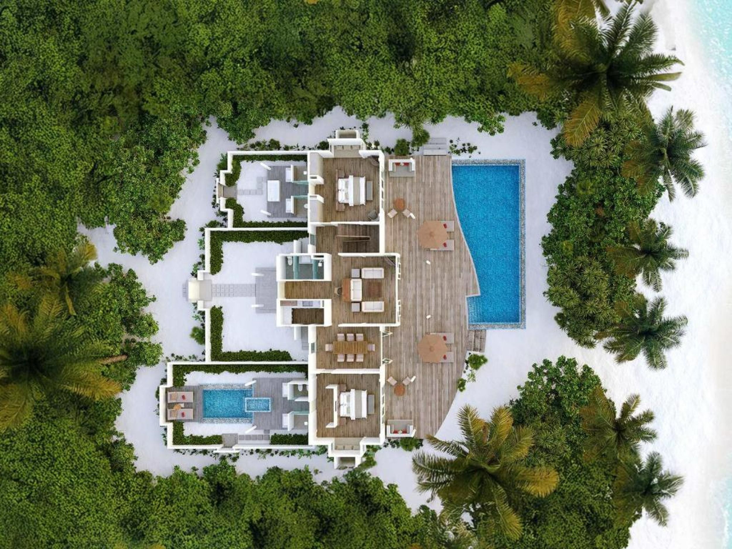 Siyam World Four Bedroom Beach Residence with Pool