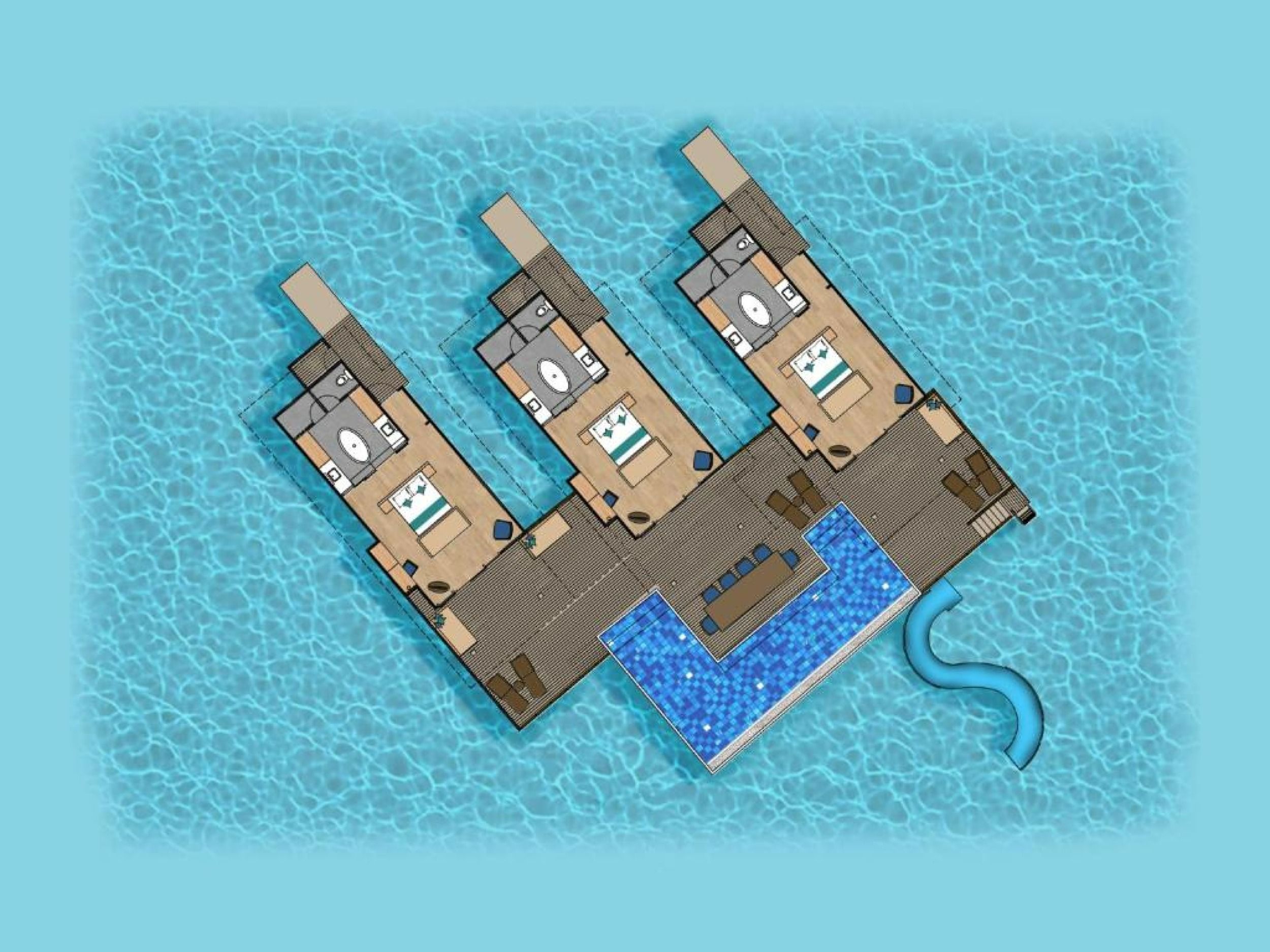 Siyam World Three Bedroom Lagoon Villa with Pool + Slide