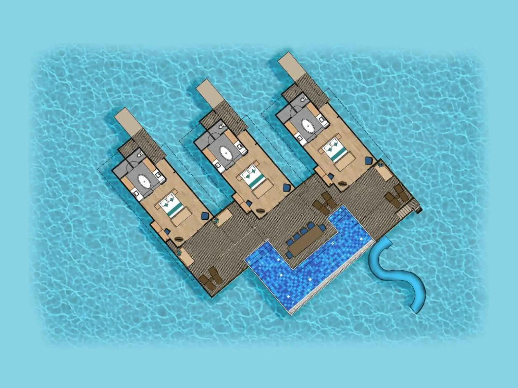 Siyam World Three Bedroom Lagoon Villa with Pool + Slide