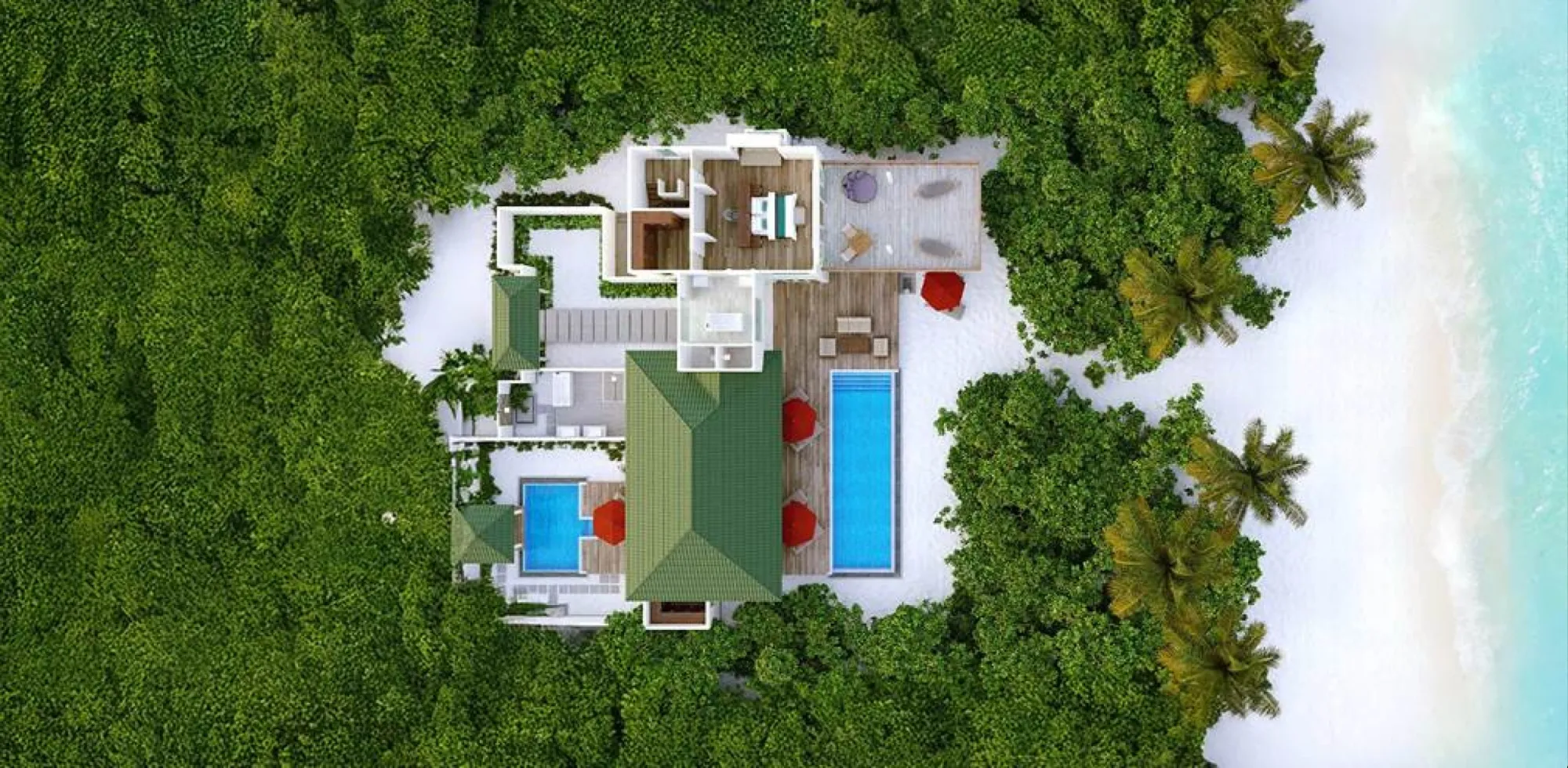 Siyam World Two Bedroom Beach Residence with Pool