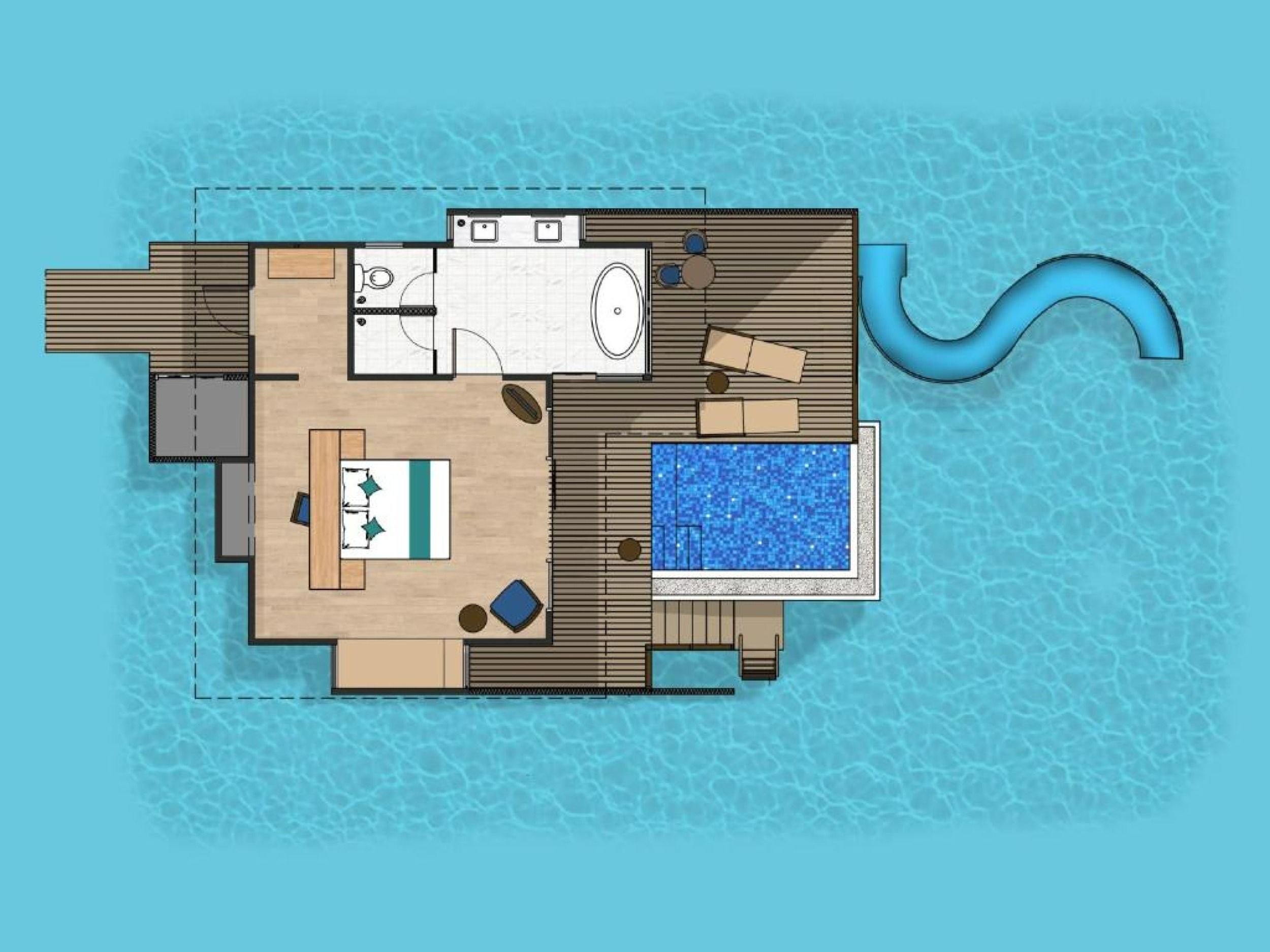 Siyam World Ocean Villa with Pool + Slide