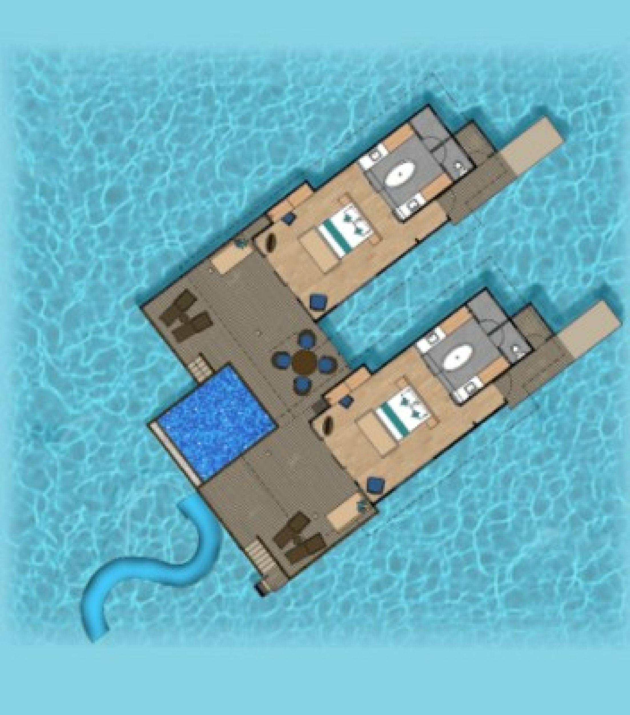 Siyam World Two Bedroom Lagoon villa with Pool & Slide
