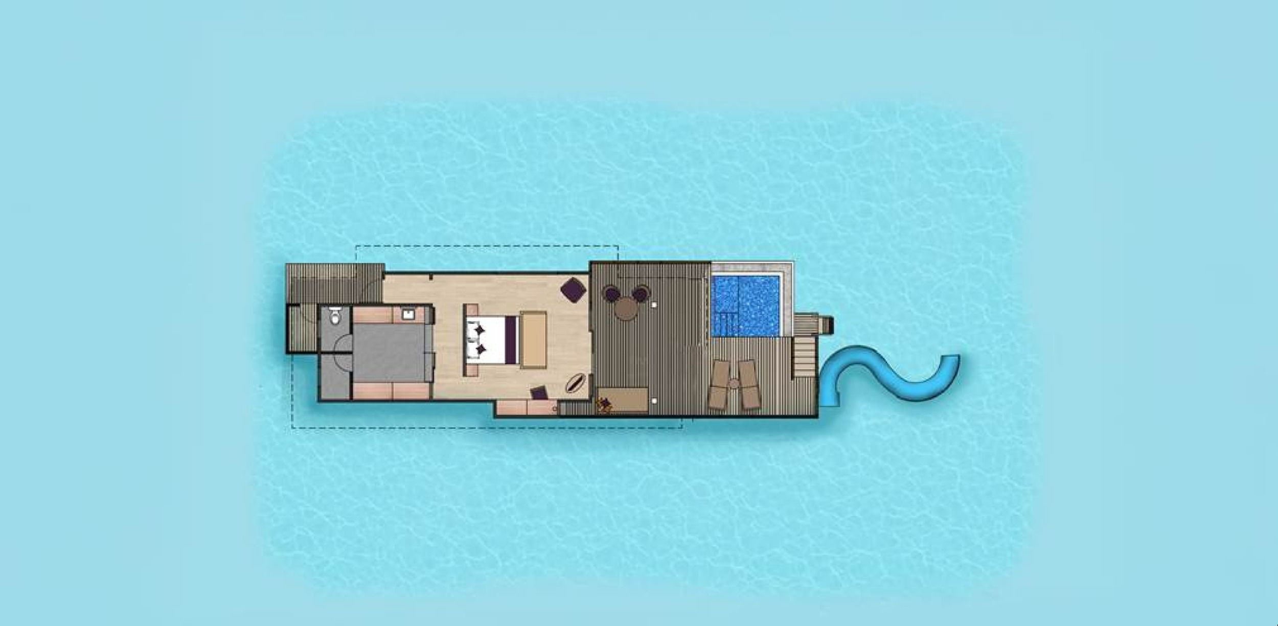 Siyam World Water Villa with Pool + Slide