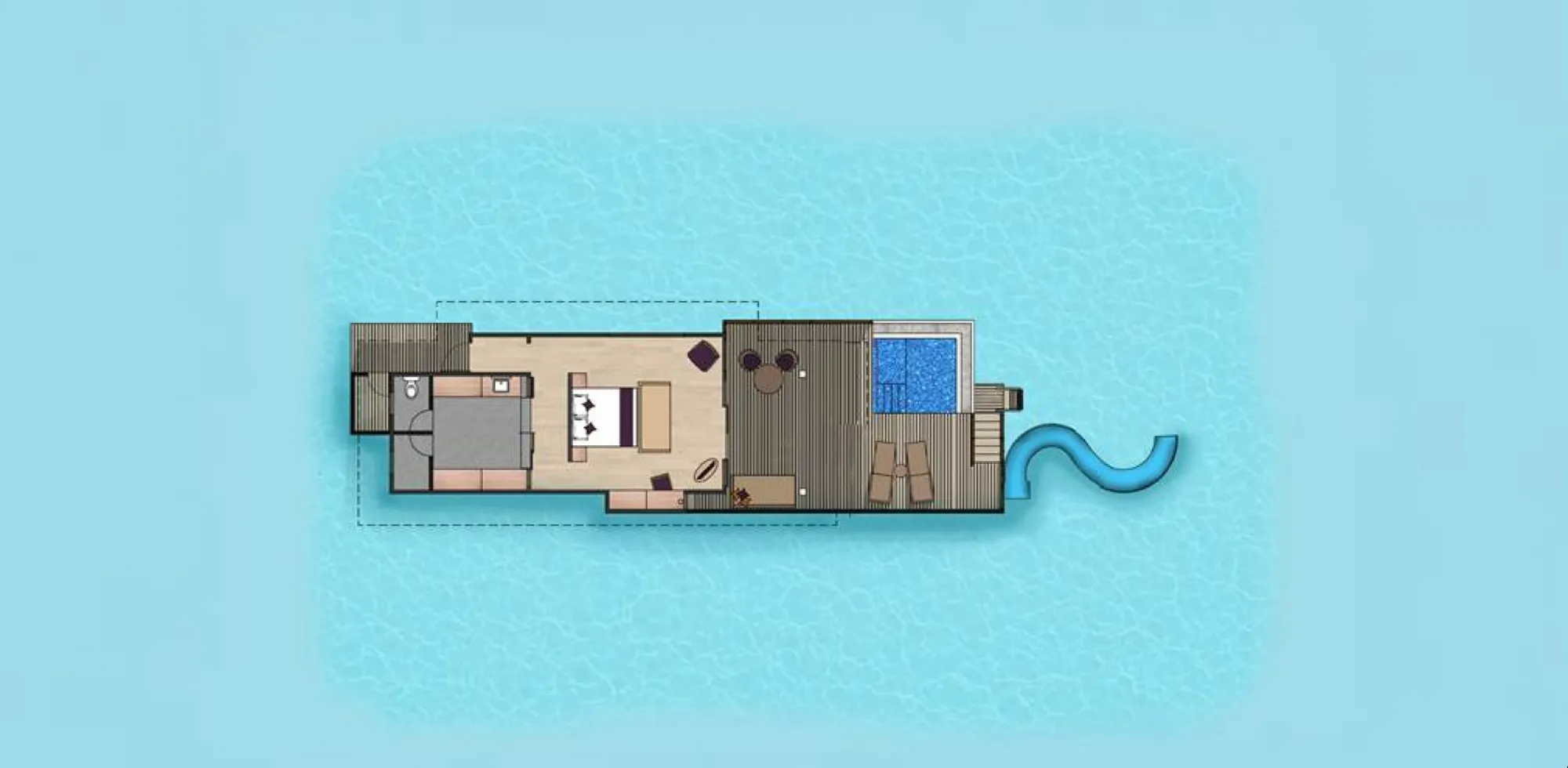 Siyam World Water Villa with Pool + Slide