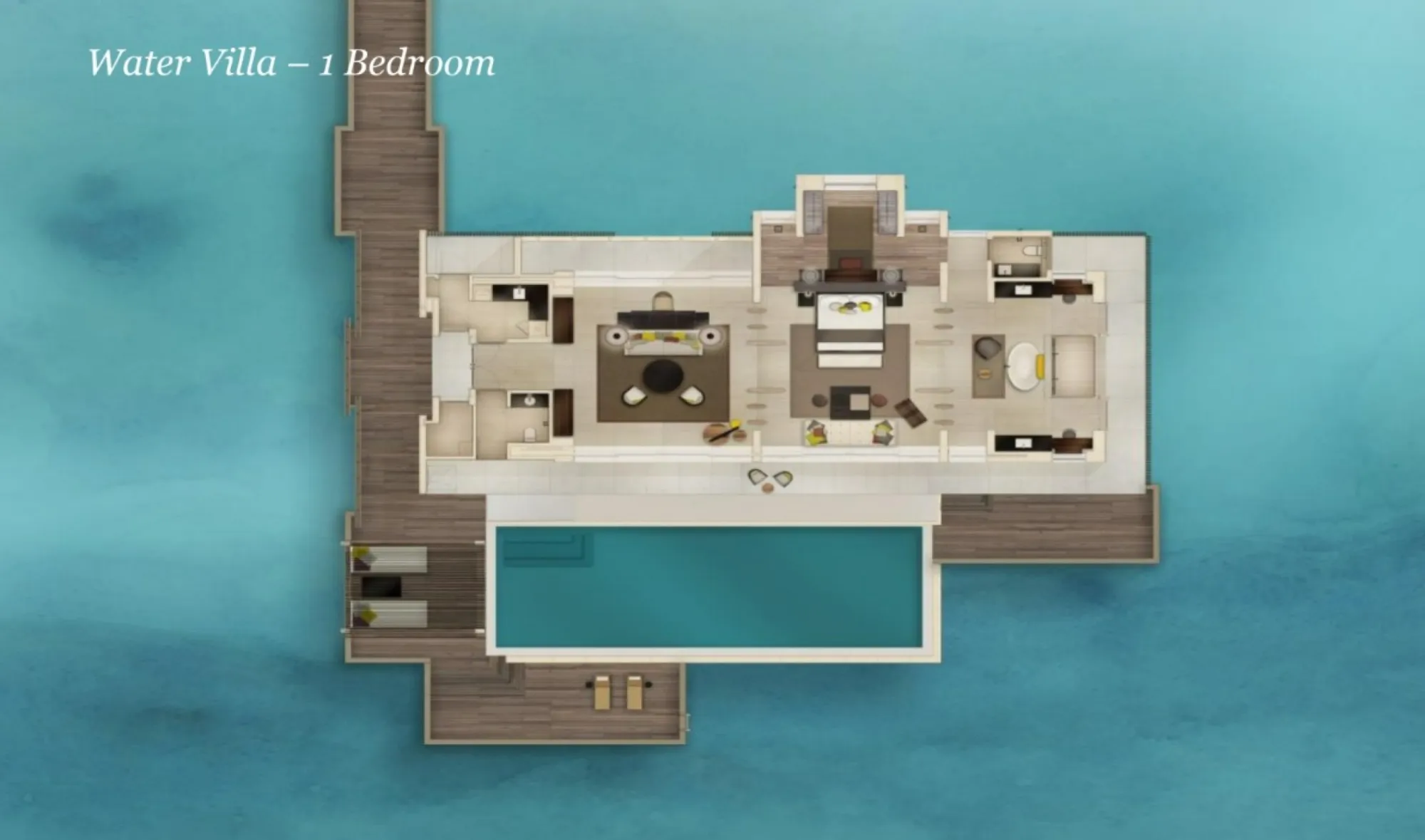 Water Villa - One Bedroom Floor Plan